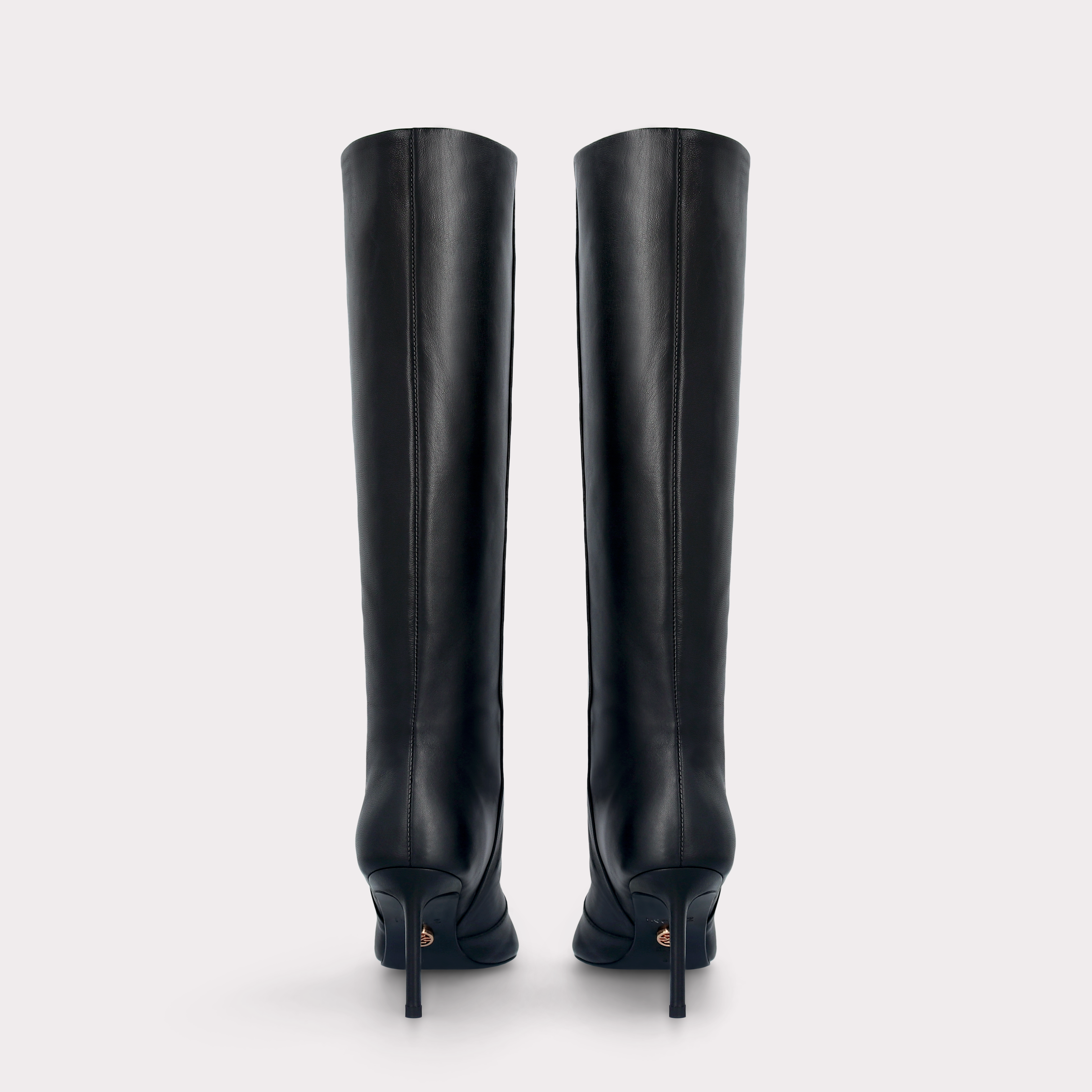 MIA 04 BLACK SMOOTH LEATHER BOOTS