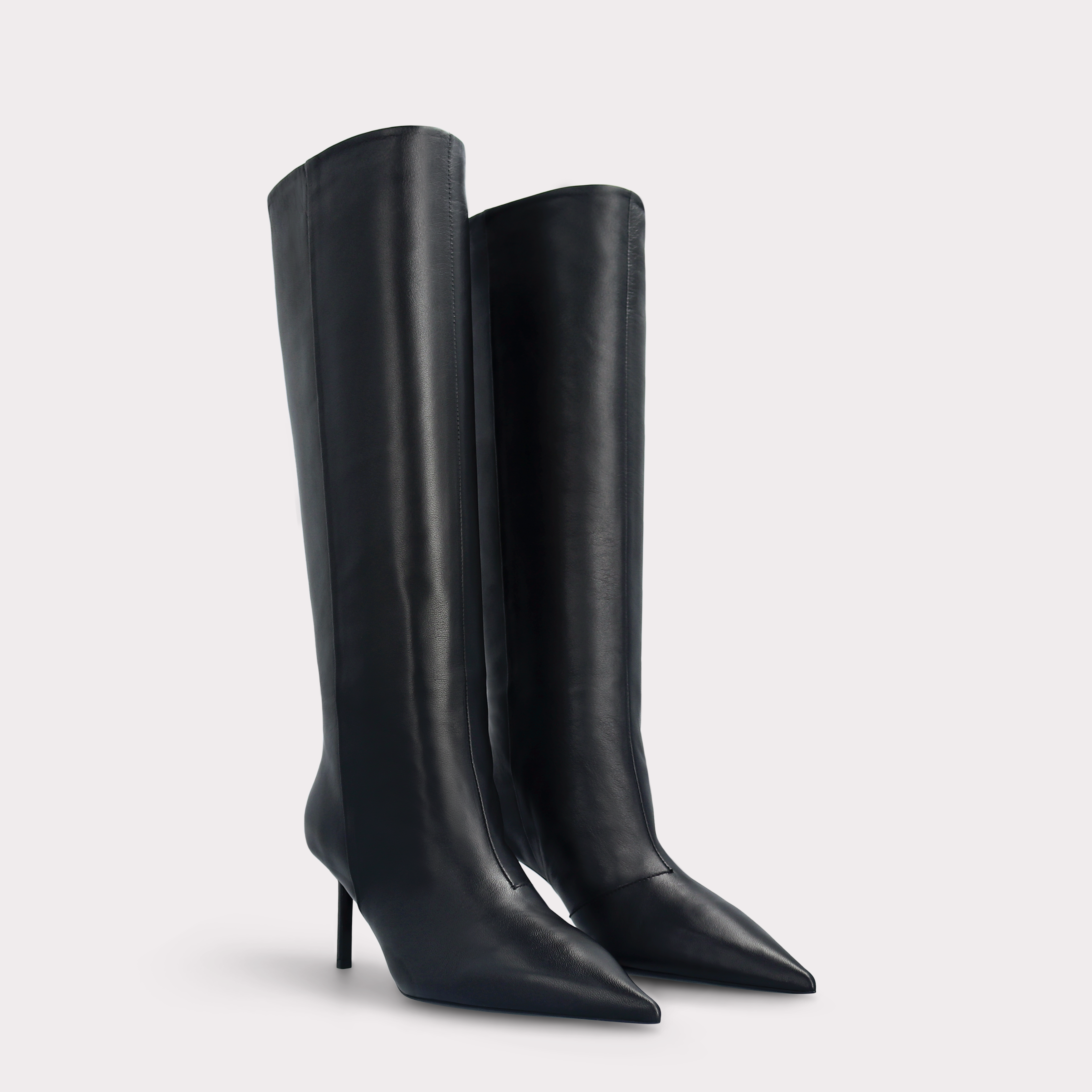 MIA 04 BLACK SMOOTH LEATHER BOOTS