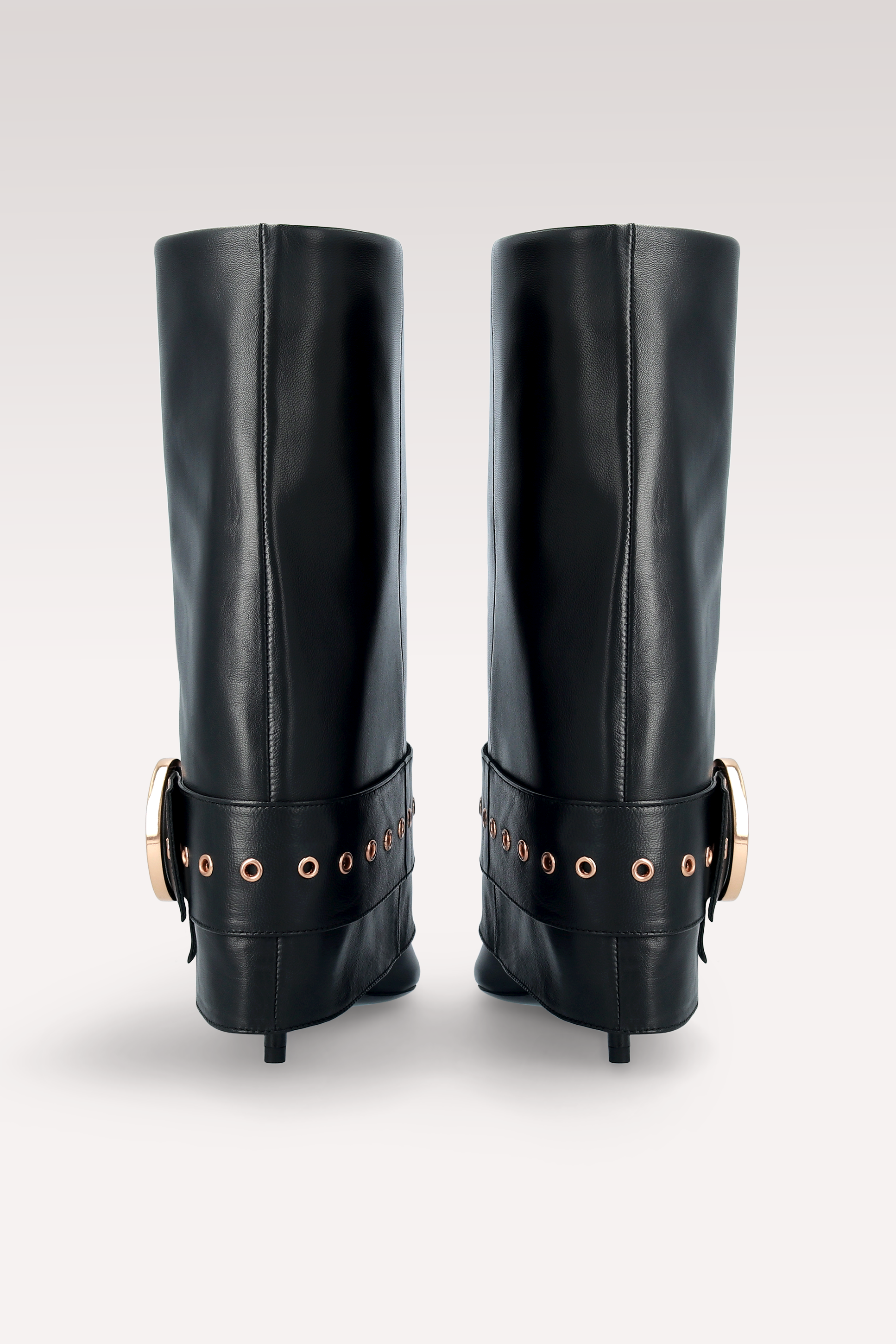 MIA 06 BLACK SMOOTH LEATHER  BOOTS