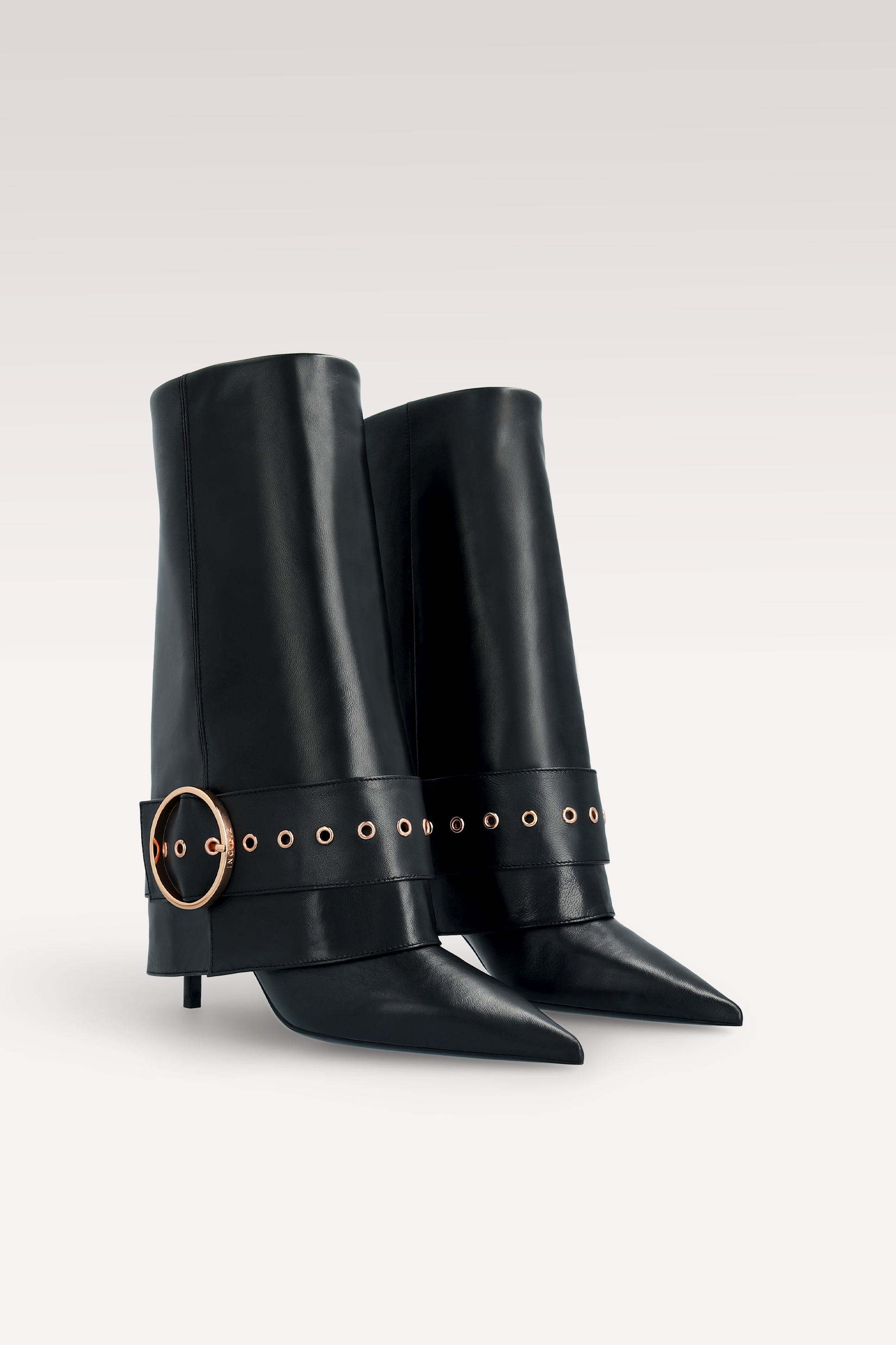 MIA 06 BLACK SMOOTH LEATHER  BOOTS