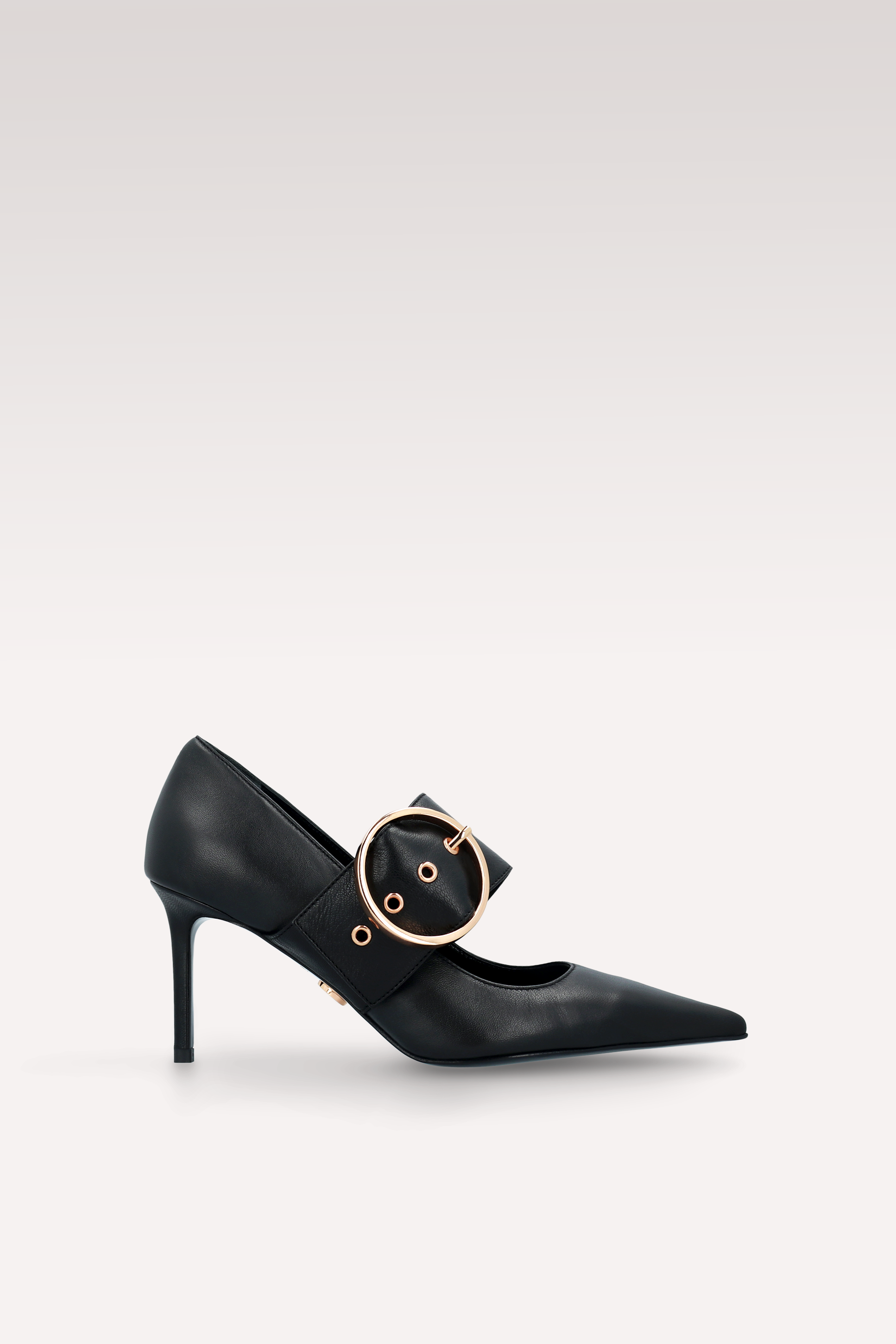 MIA 05 BLACK SMOOTH LEATHER PUMPS