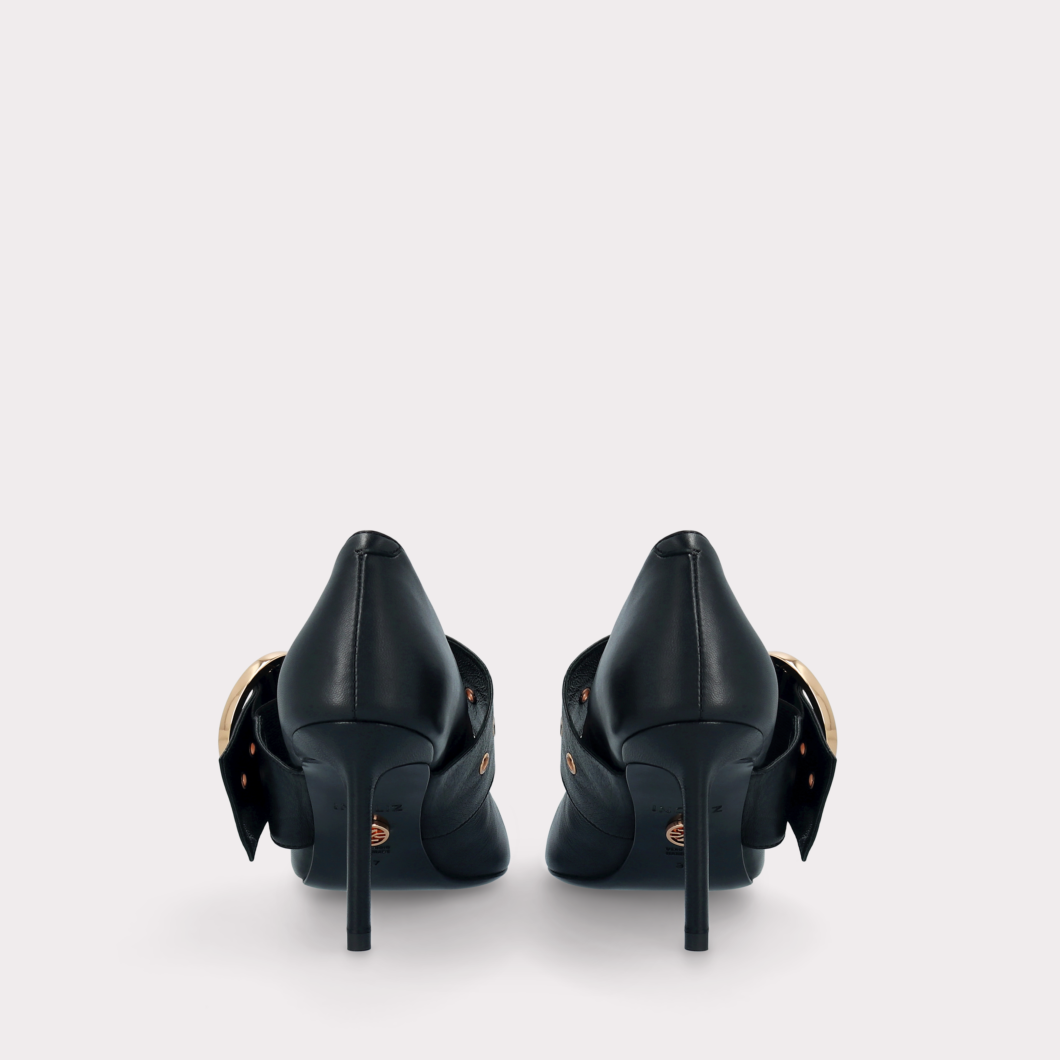 MIA 05 BLACK SMOOTH LEATHER PUMPS