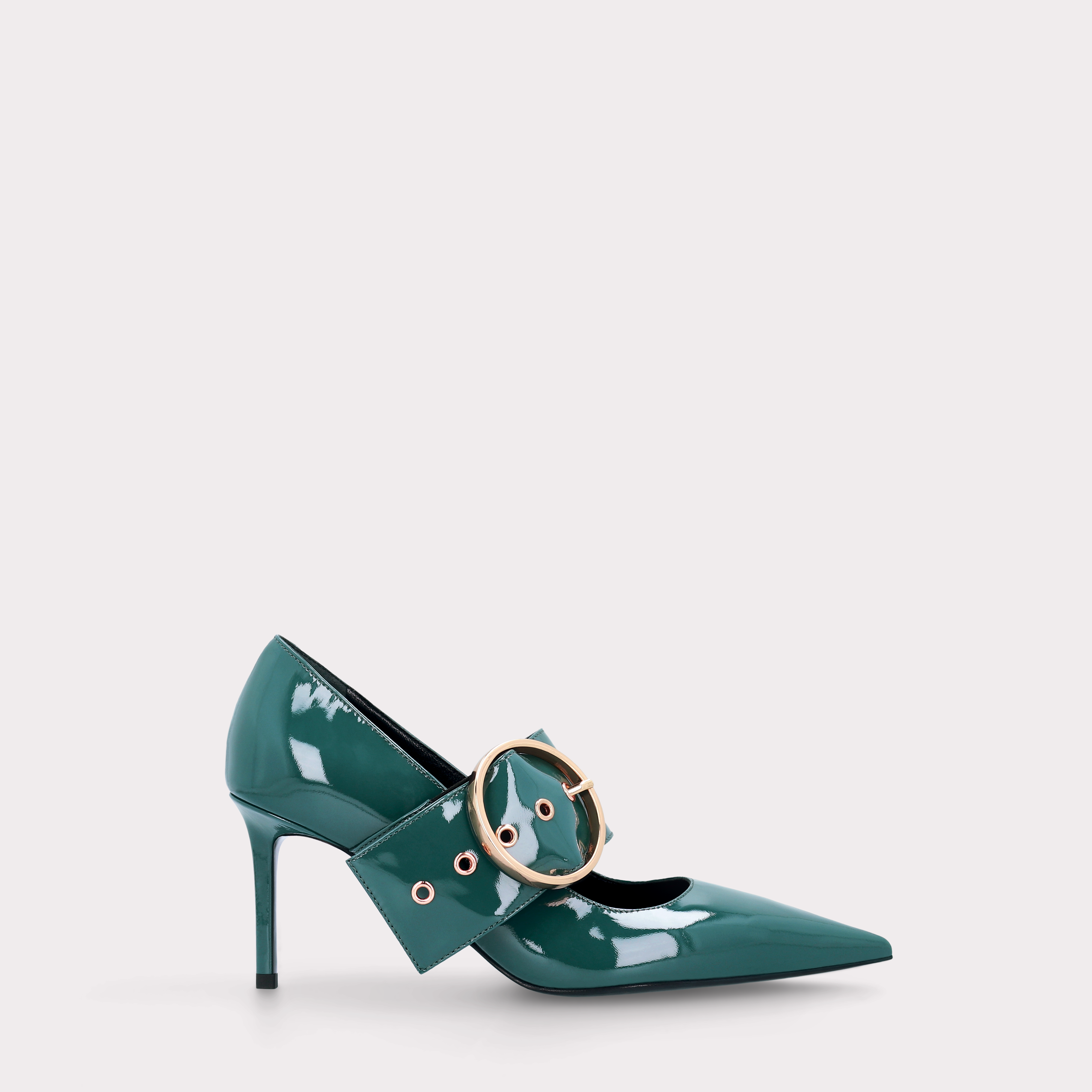 MIA 05 PINE COLOR PATENT LEATHER PUMPS