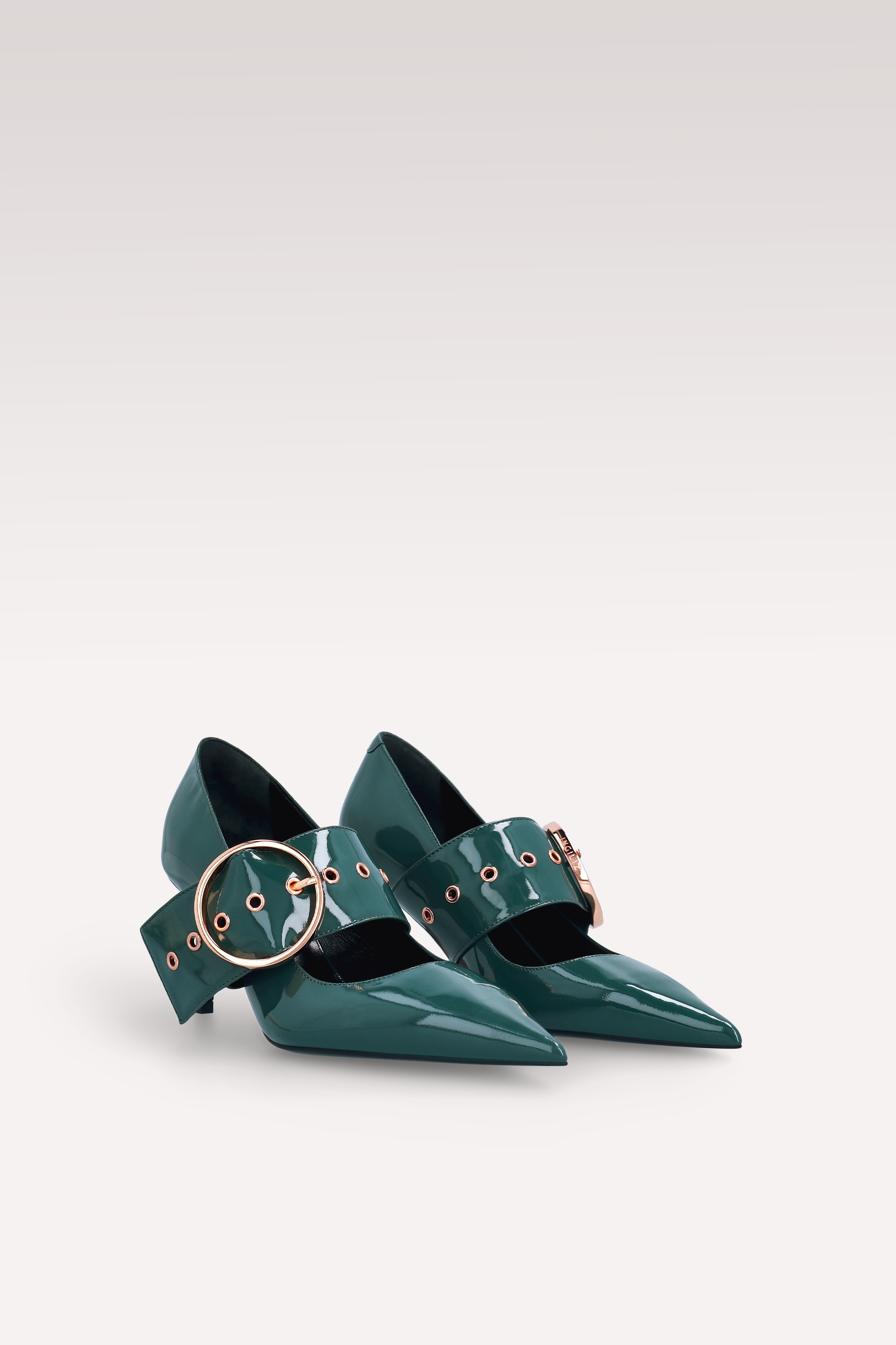 MIA 05 PINE COLOR PATENT LEATHER PUMPS