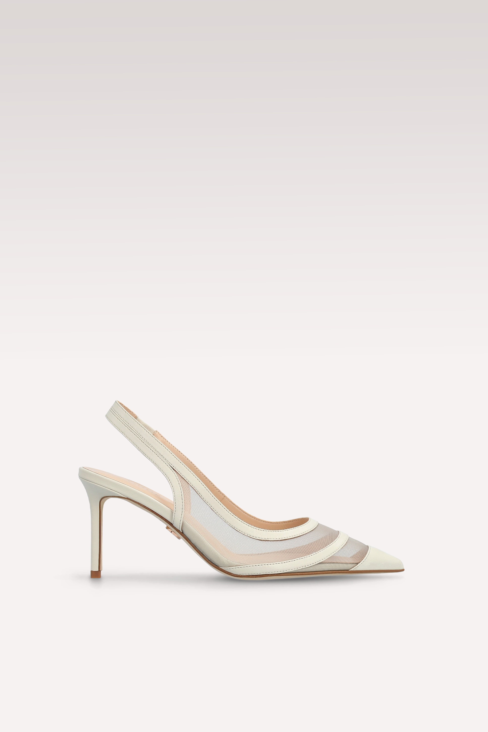 SIENNA BEIGE LEATHER AND MESH PUMPS