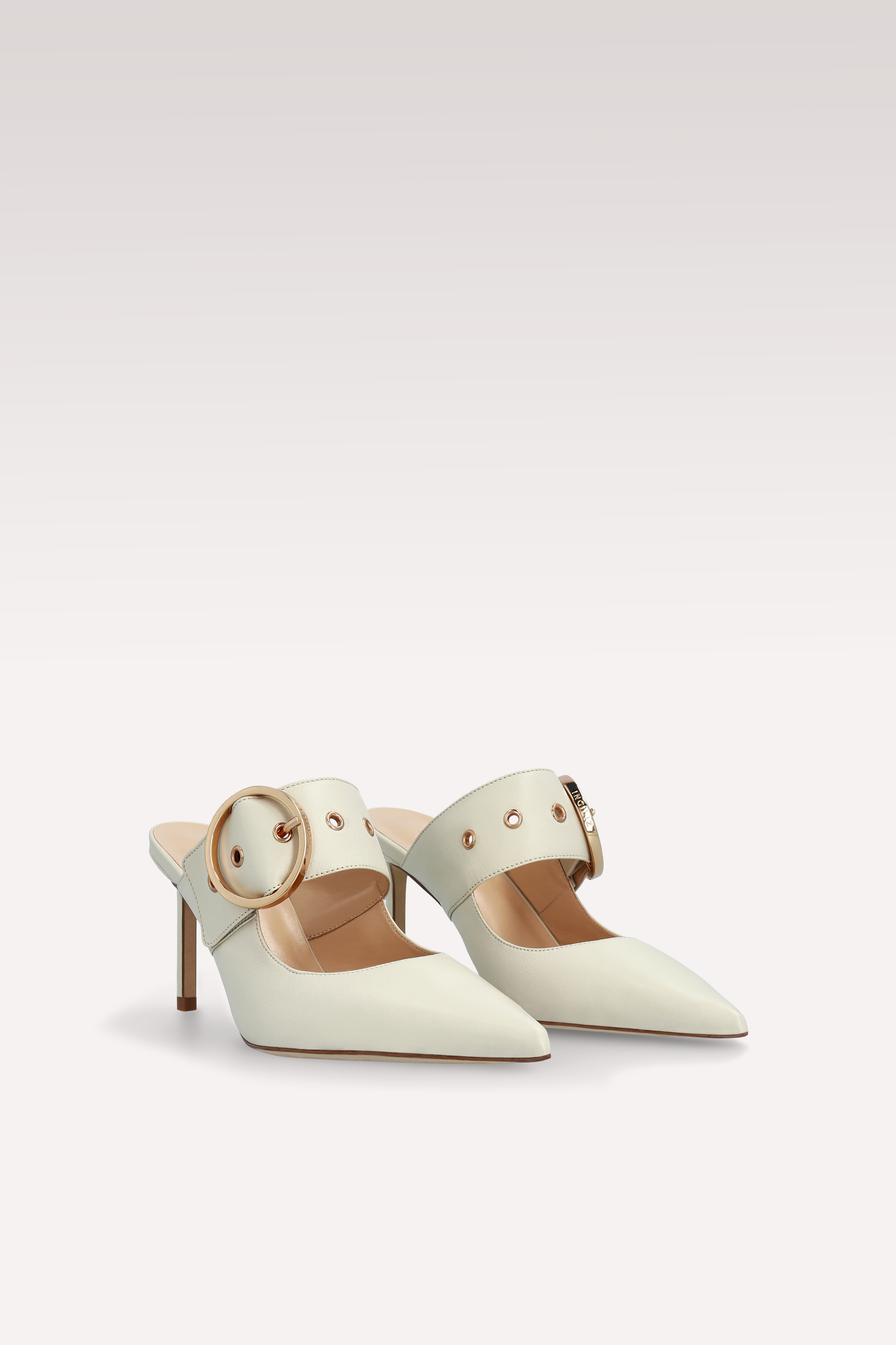 SUZANA BEIGE LEATHER MULES