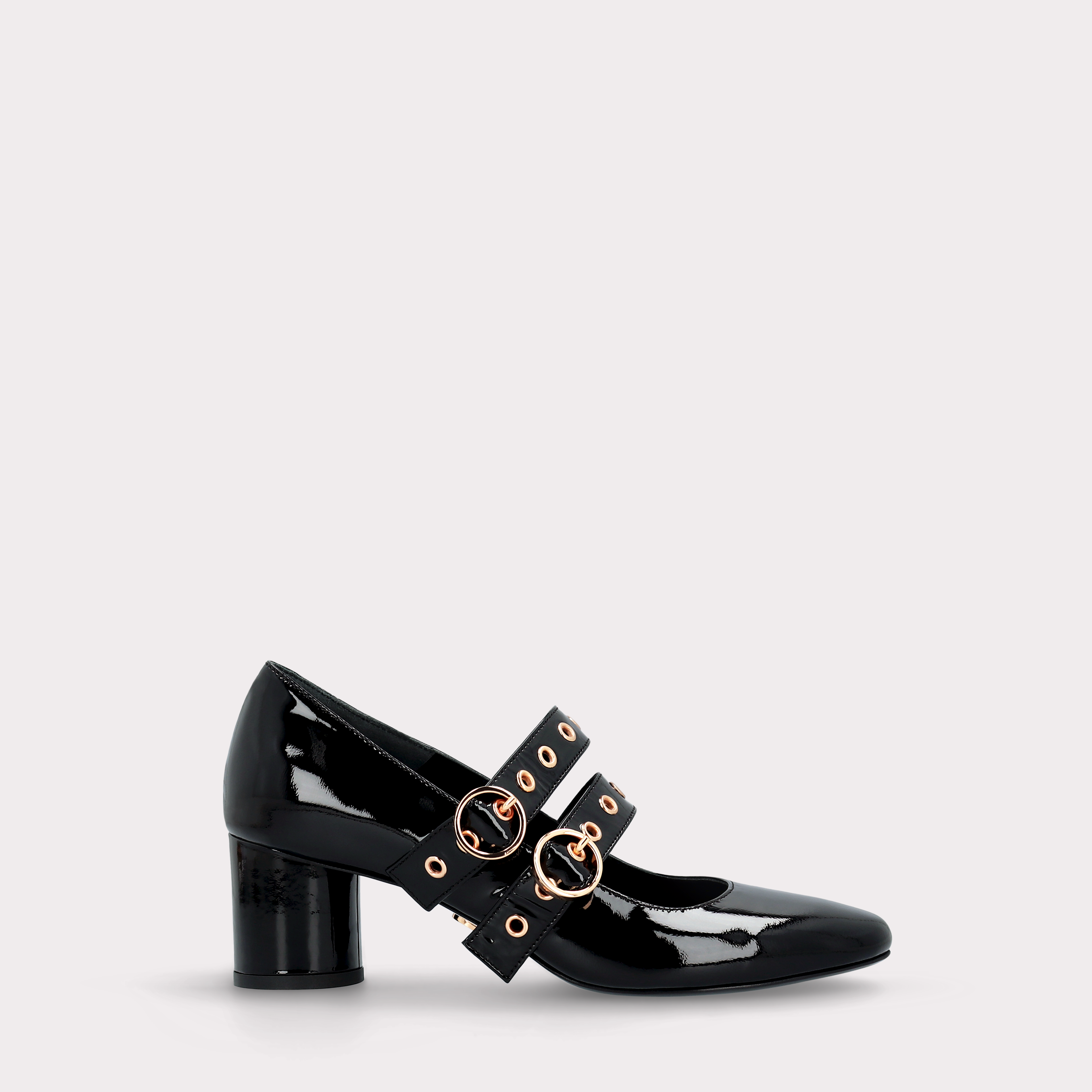 DENISE 01 BLACK PATENT LEATHER PUMPS