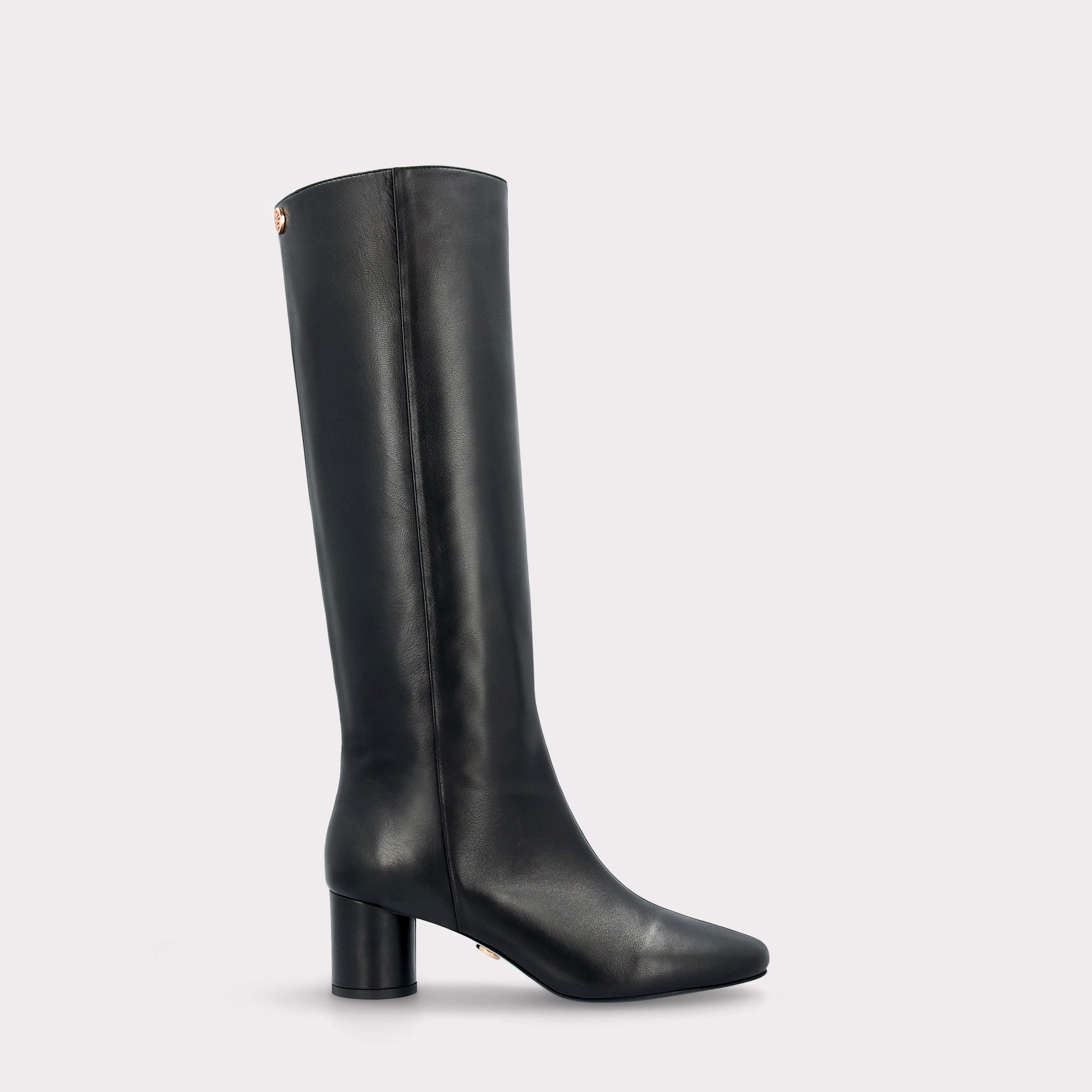 DENISE 03 BLACK SMOOTH LEATHER BOOTS