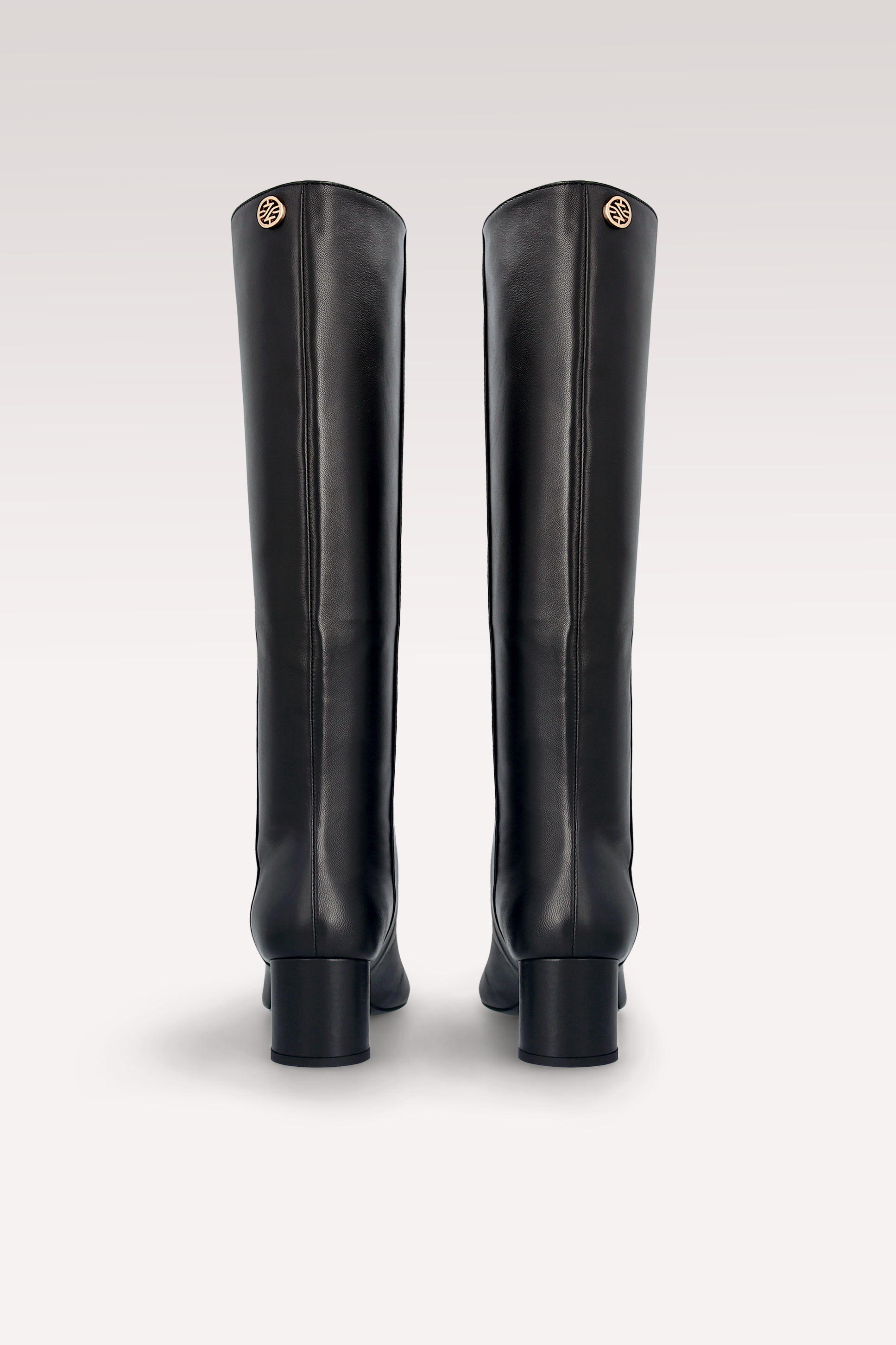 DENISE 03 BLACK SMOOTH LEATHER BOOTS