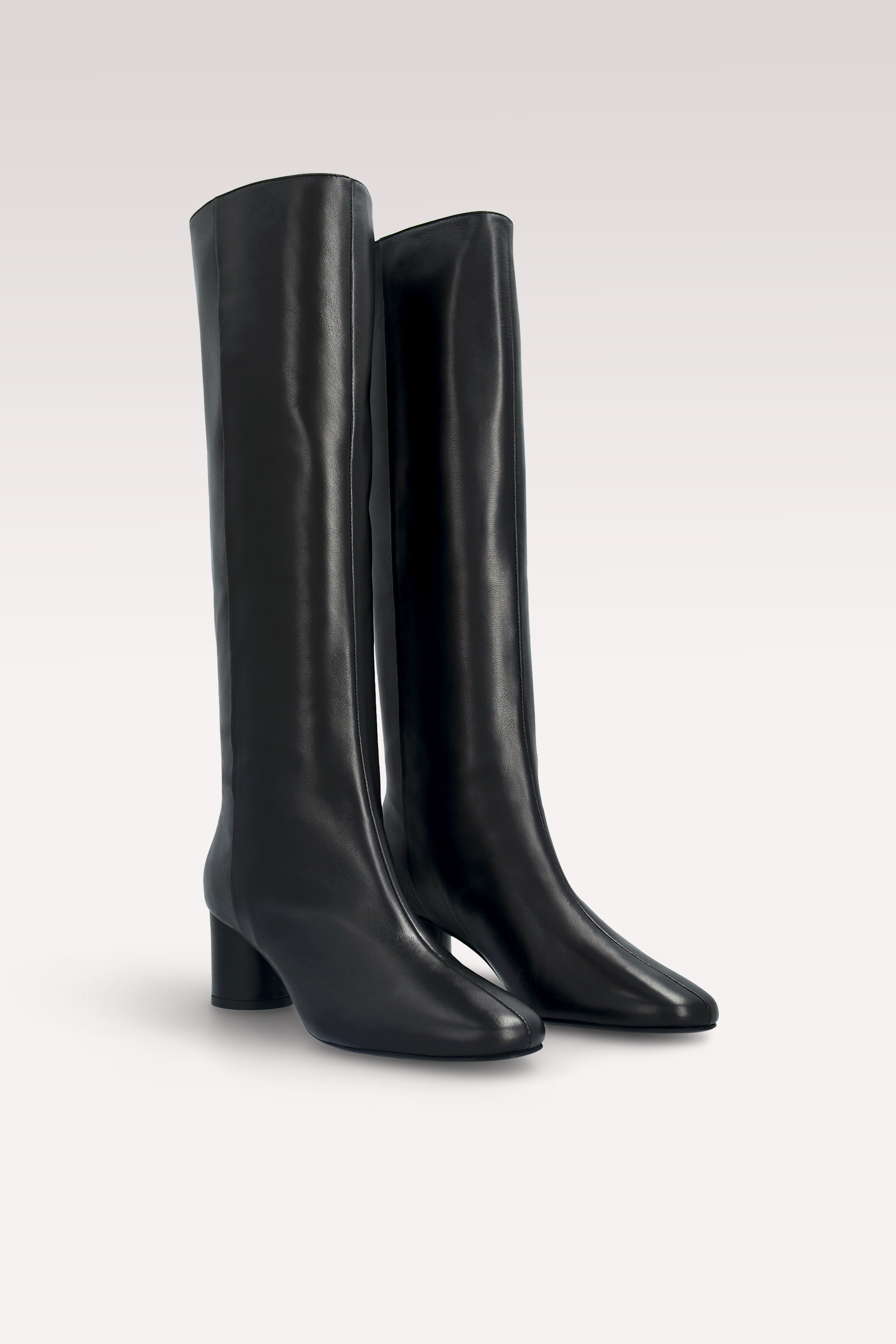 DENISE 03 BLACK SMOOTH LEATHER BOOTS