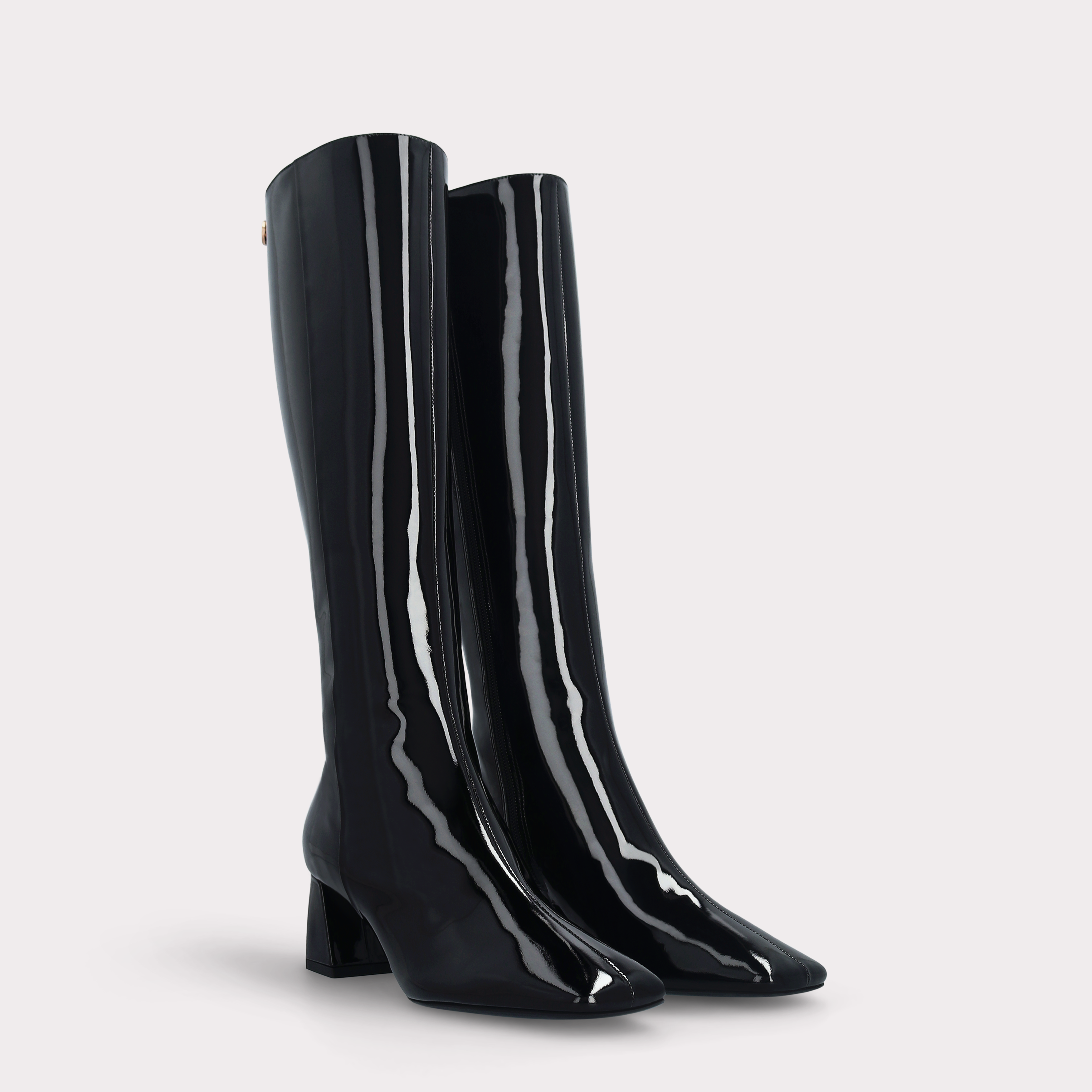 GENNY 03 BLACK PATENT LEATHER BOOTS