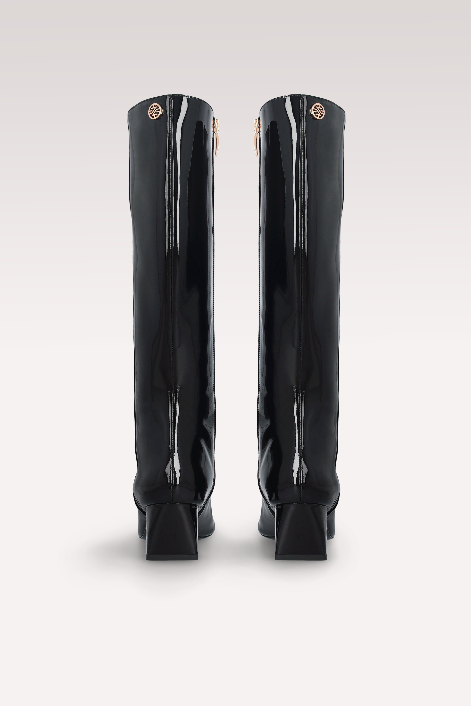 GENNY 03 BLACK PATENT LEATHER BOOTS