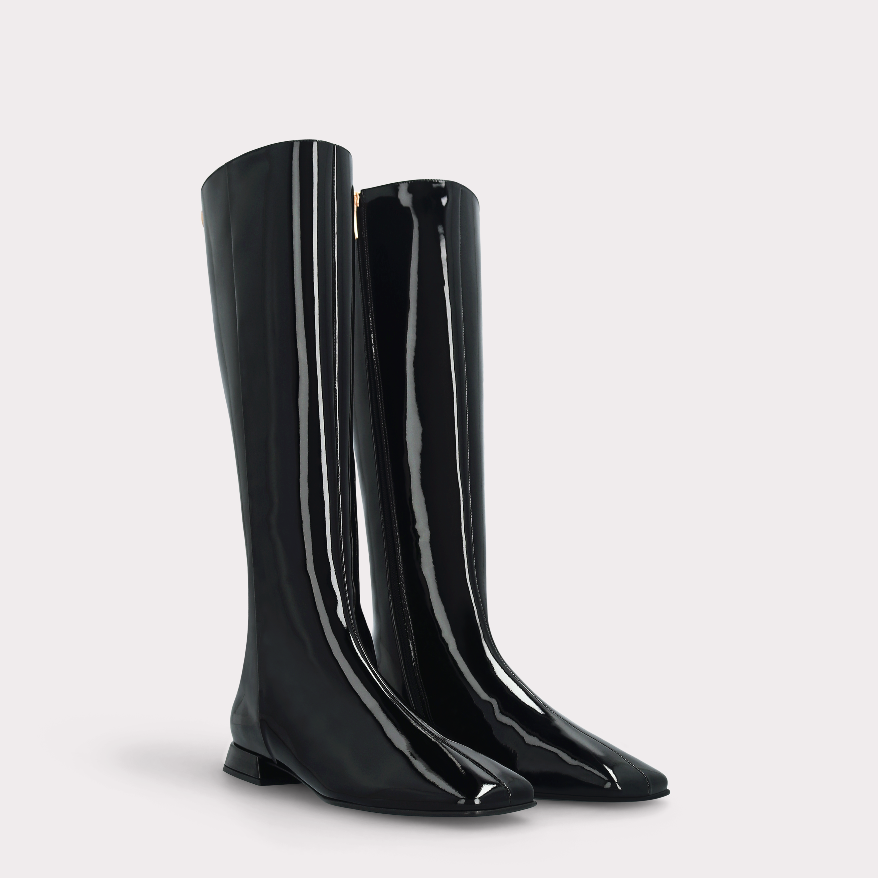 GILLY 02 BLACK PATENT LEATHER BOOTS