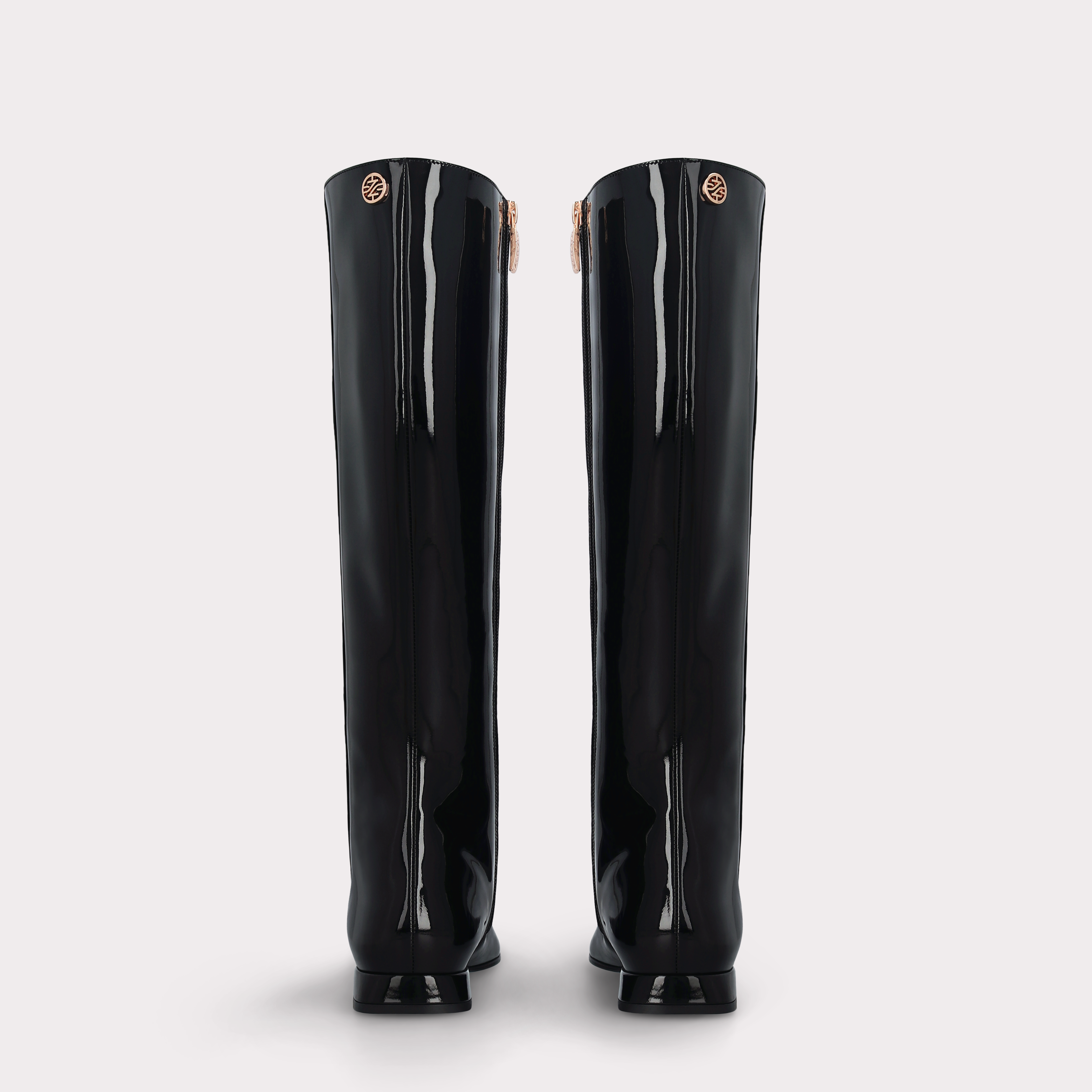 GILLY 02 BLACK PATENT LEATHER BOOTS