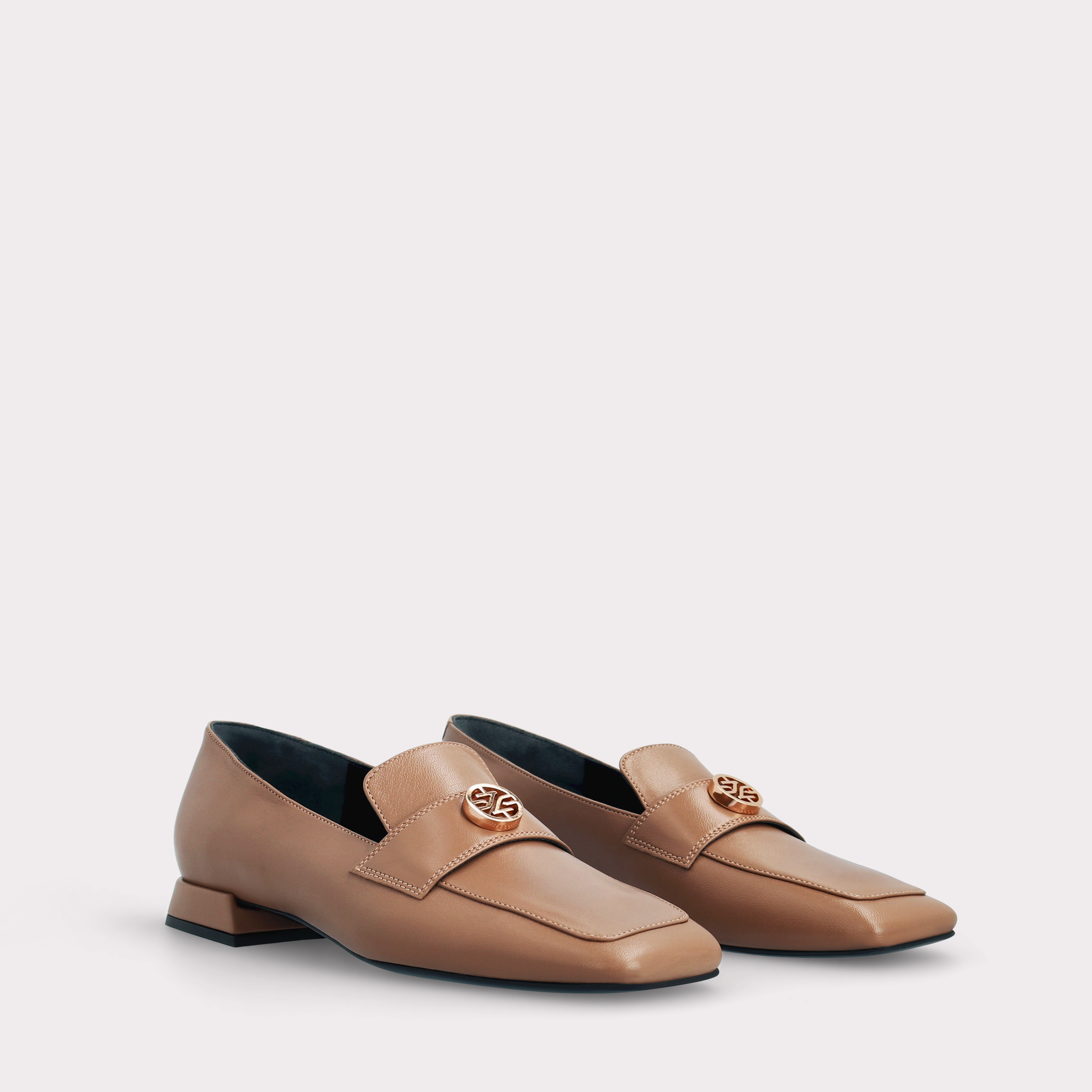 GILLY 03 BROWN SMOOTH LEATHER LOAFERS