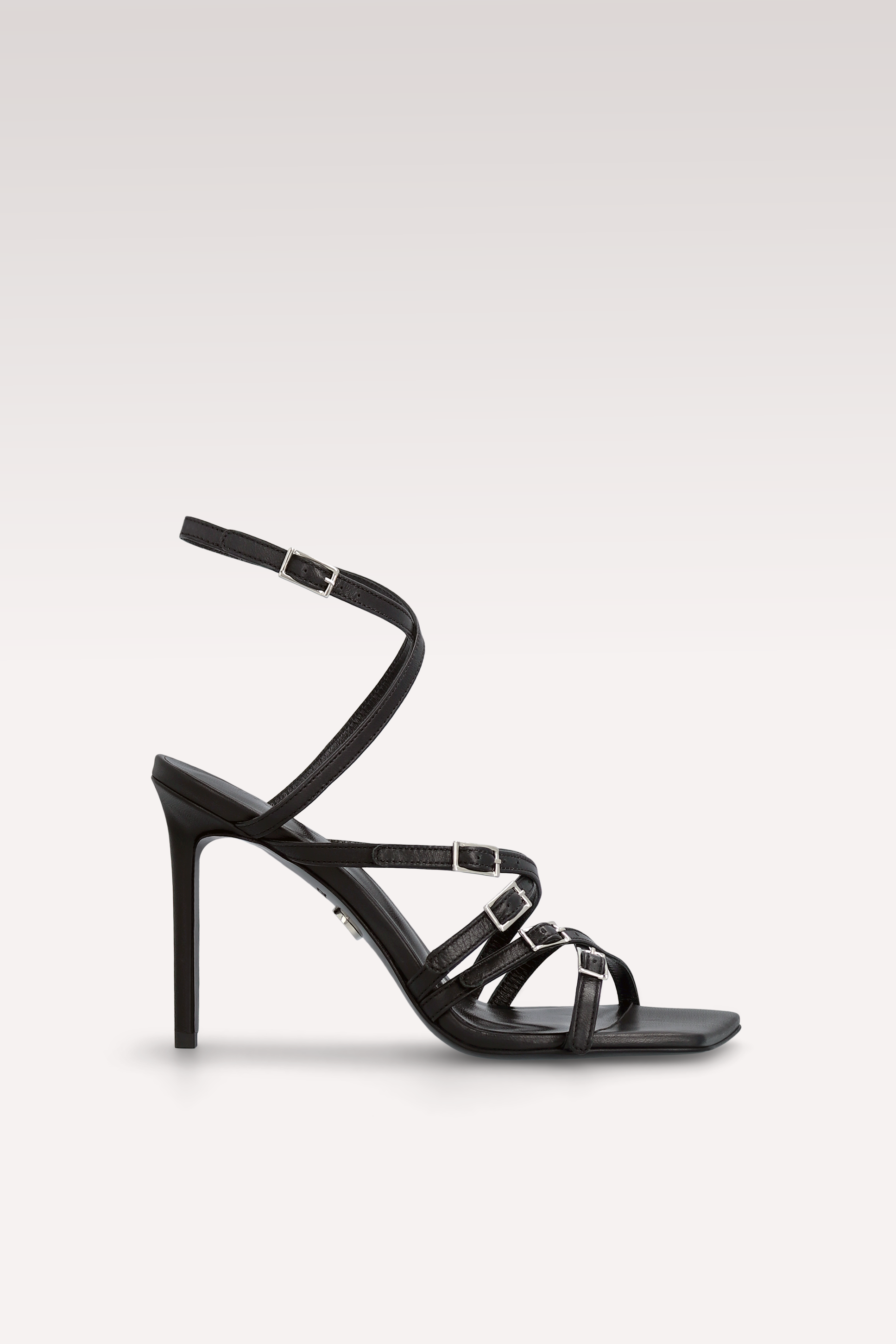 ROBIN BLACK LEATHER SANDALS