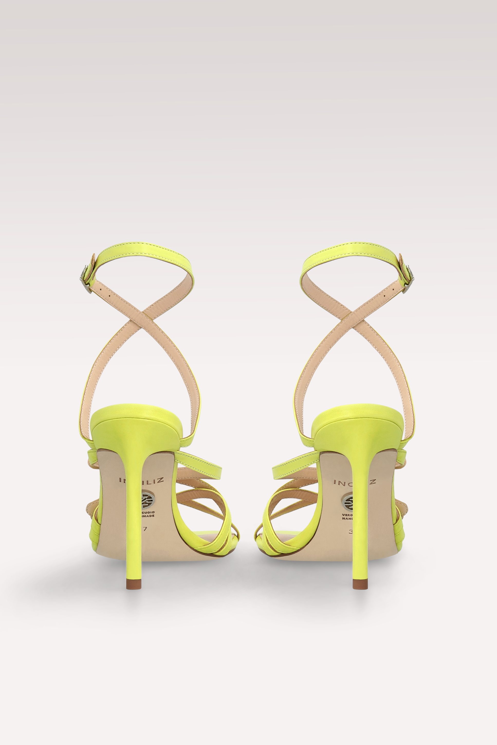 ROBIN KIWI YELLOW LEATHER SANDALS