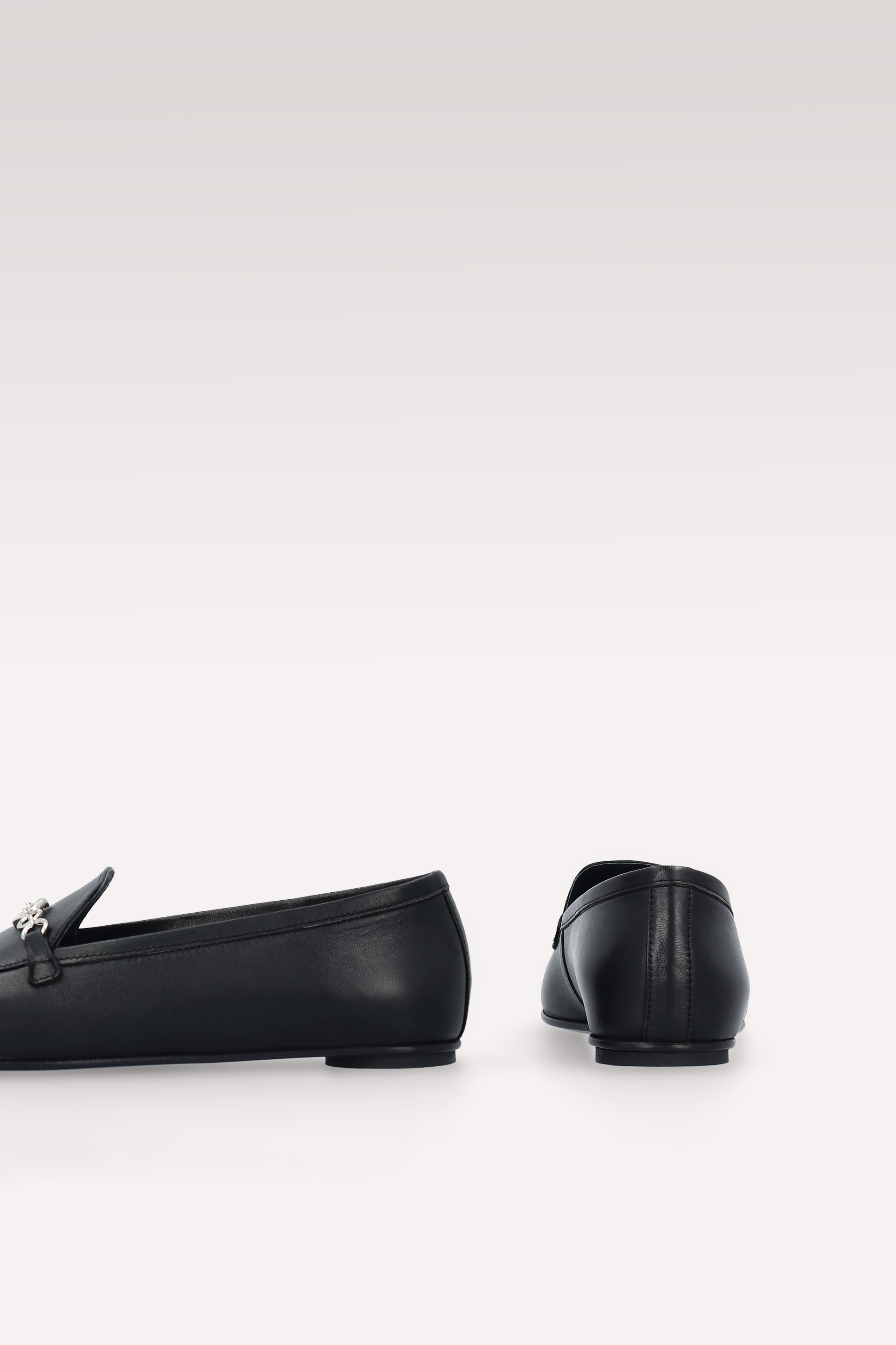 PAMELA BLACK NAPPA LEATHER LOAFERS