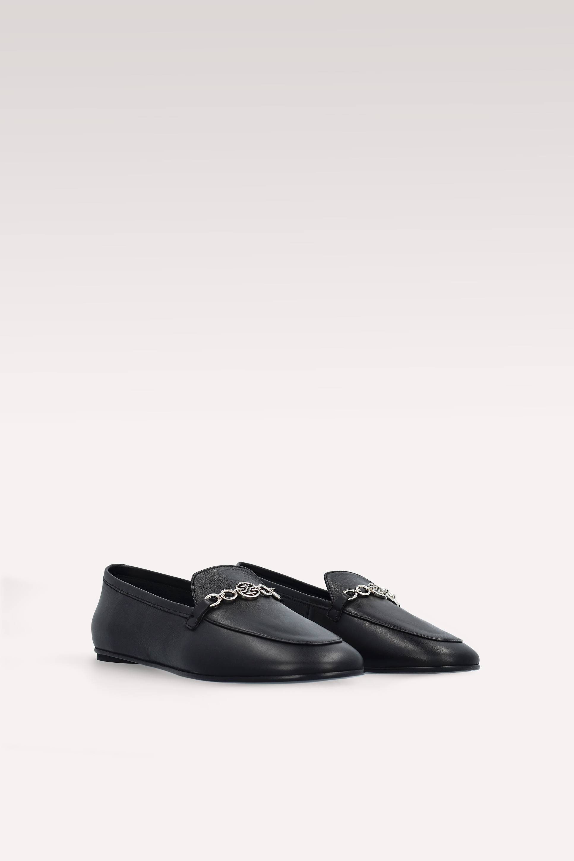 PAMELA BLACK NAPPA LEATHER LOAFERS