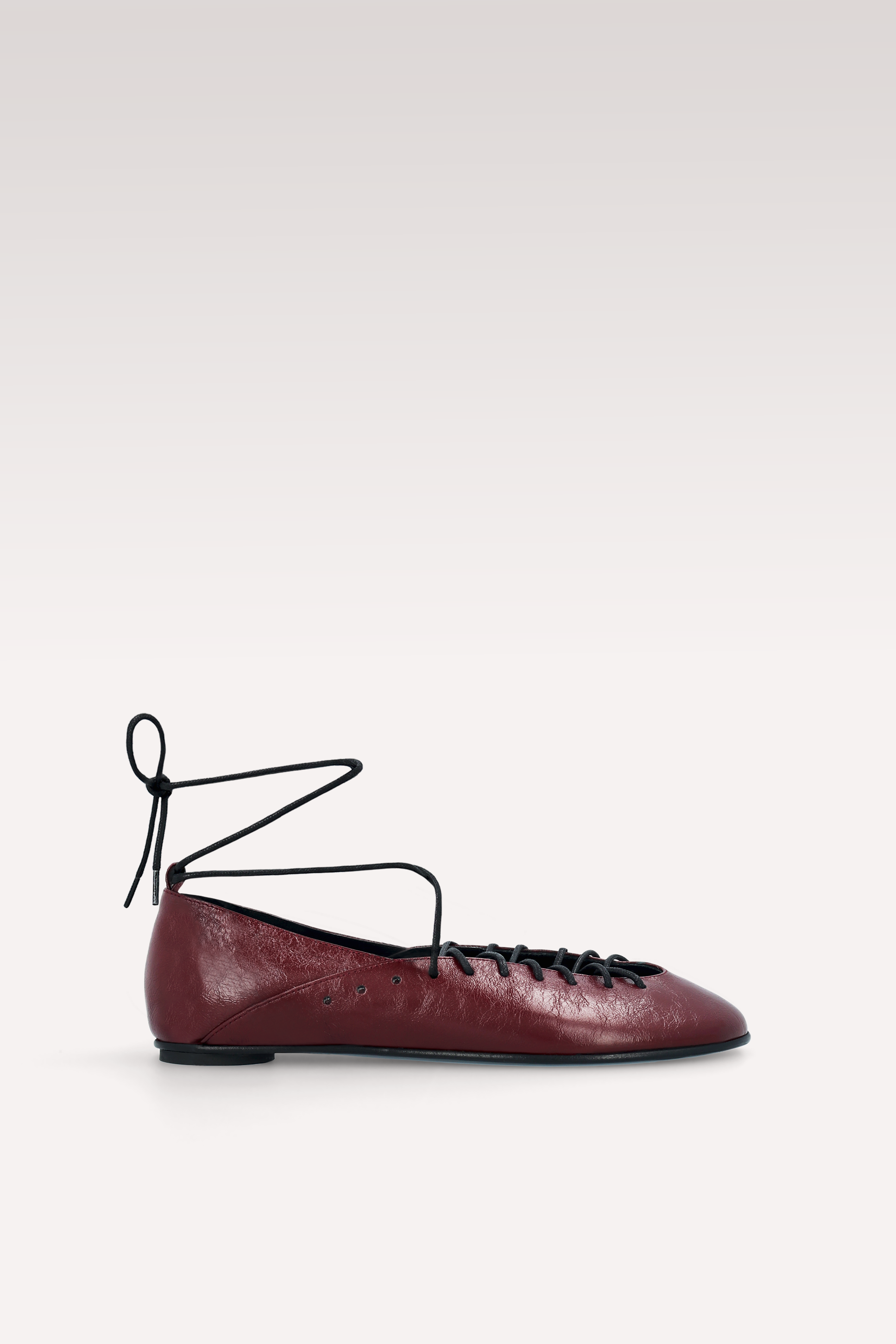 PALOMA CHERRY WRINKLED NAPPA LEATHER BALLERINAS