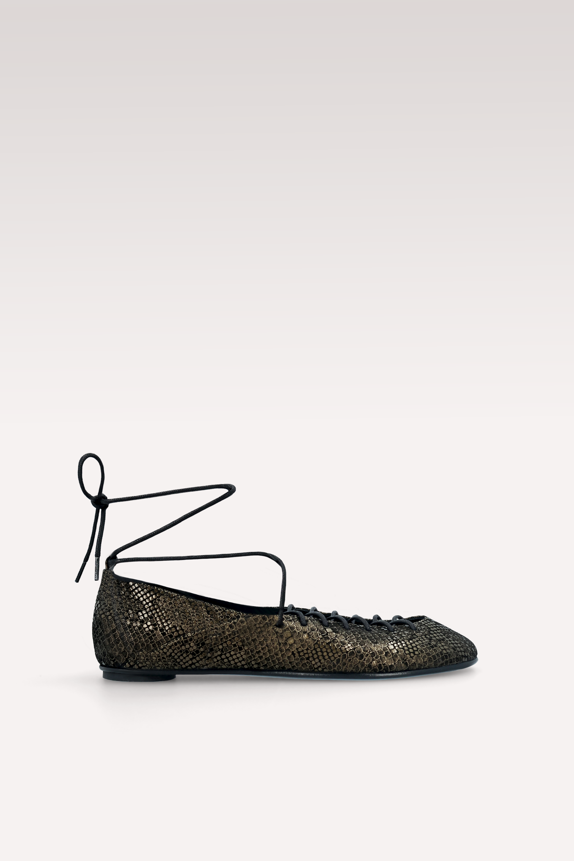 PALOMA GOLDEN PYTHON PRINT LEATHER BALLERINAS