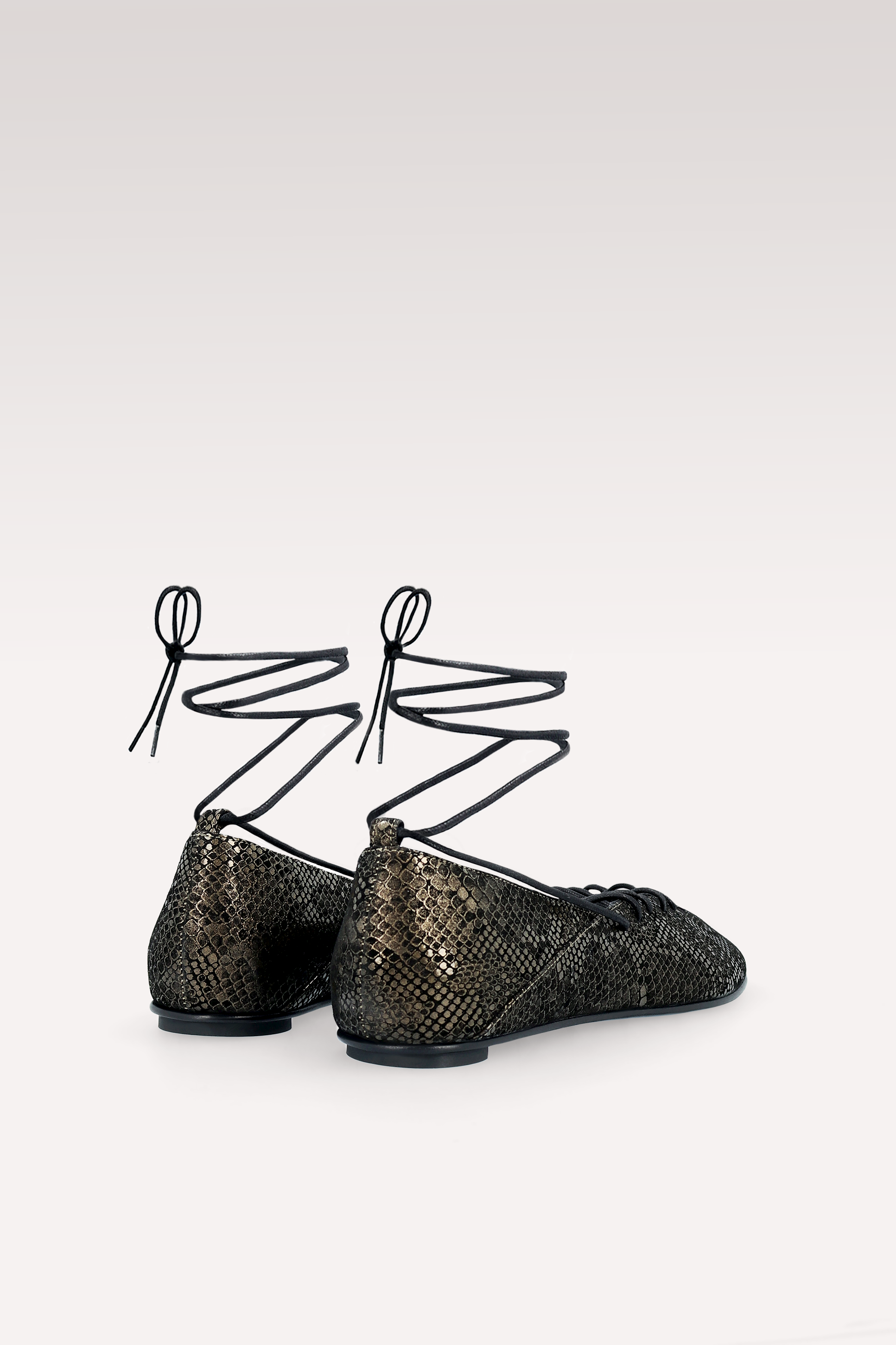 PALOMA GOLDEN PYTHON PRINT LEATHER BALLERINAS