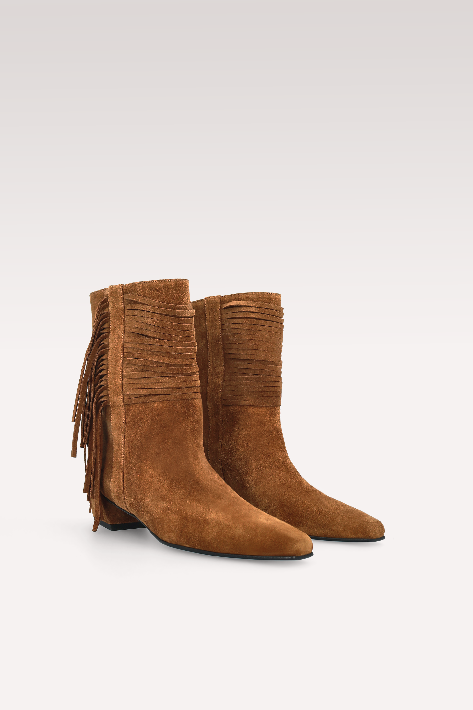 EMILY BROWN SUEDE LEATHER ANKLE BOOTS