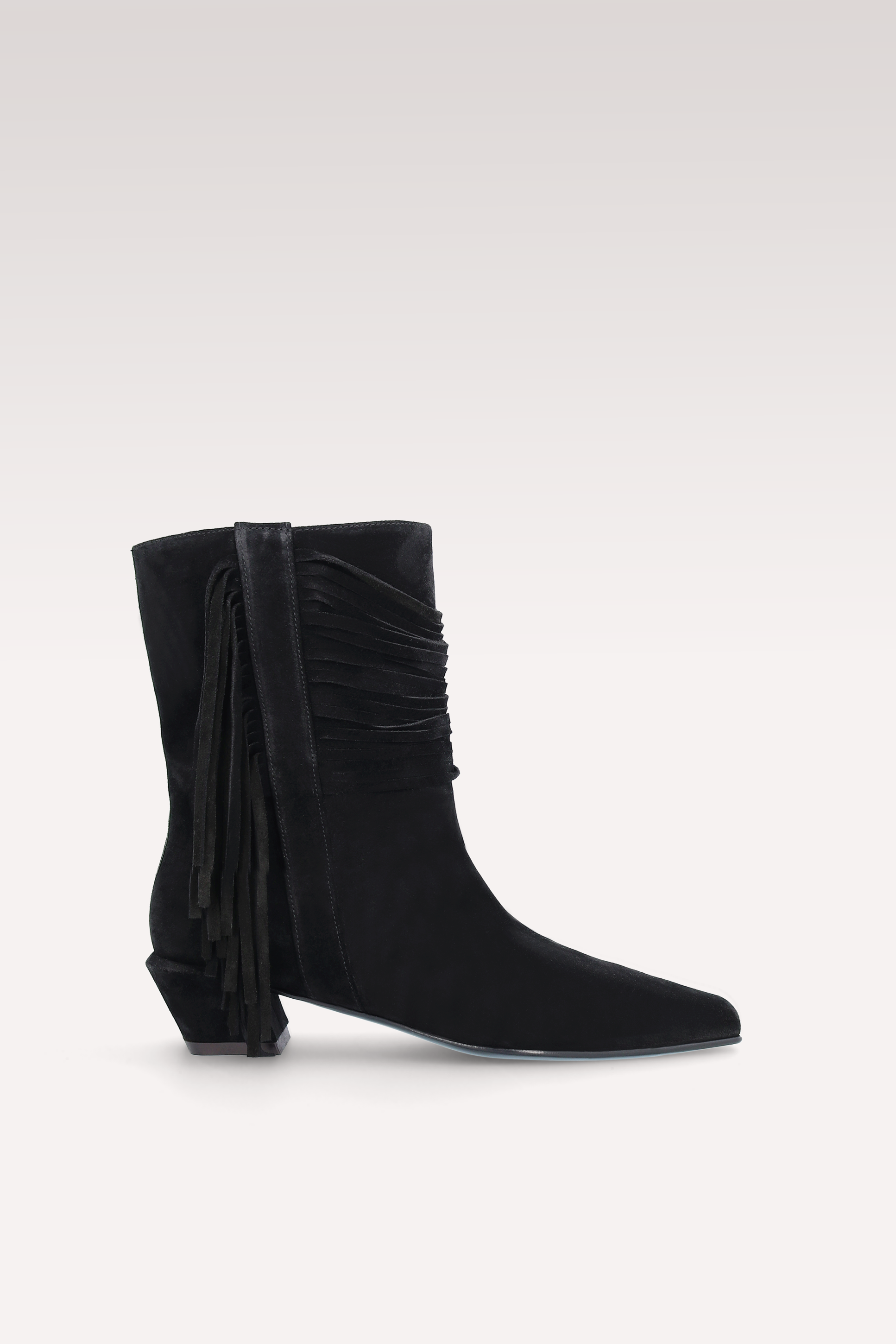 EMILY BLACK SUEDE LEATHER ANKLE BOOTS