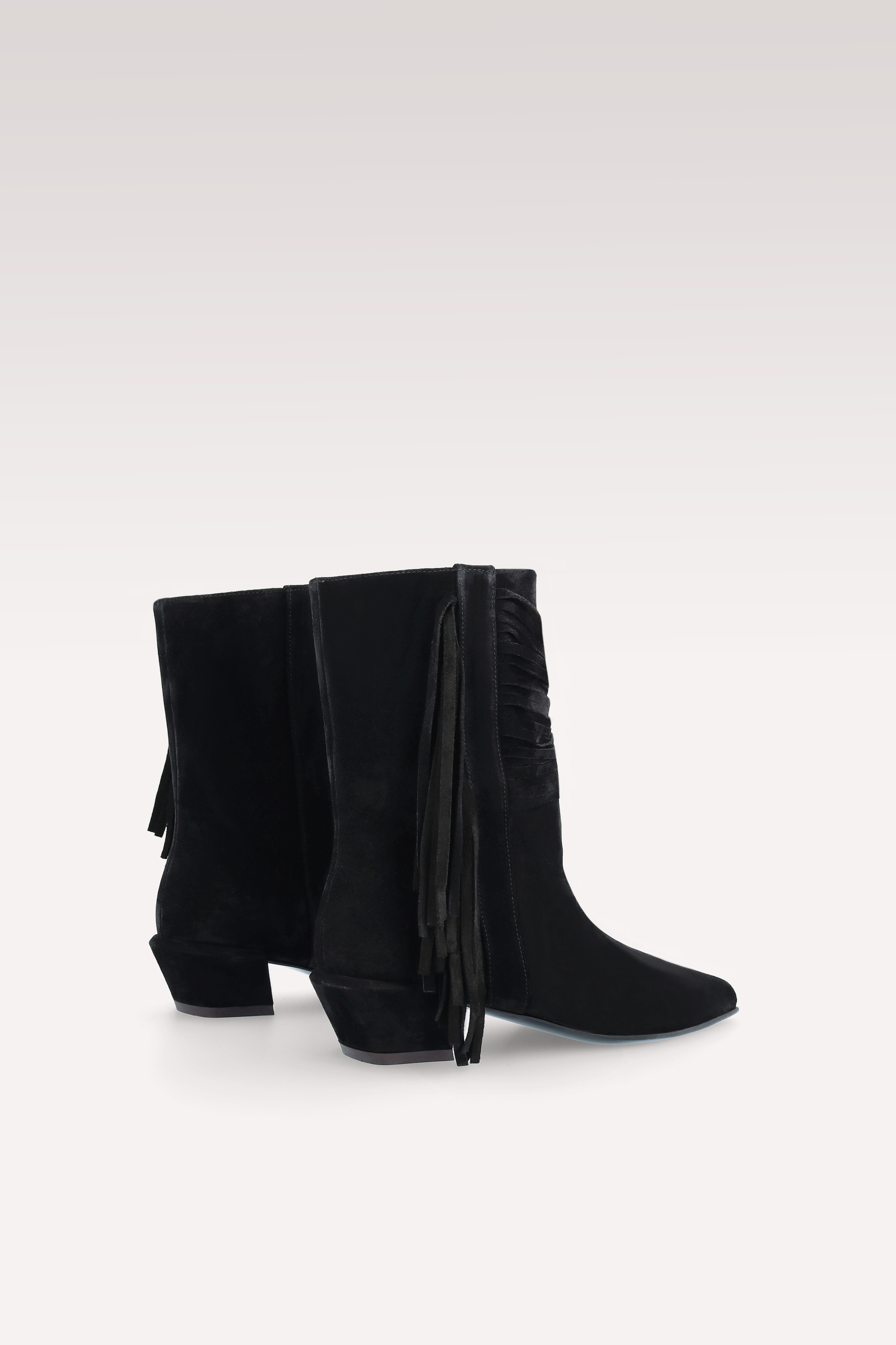 EMILY BLACK SUEDE LEATHER ANKLE BOOTS