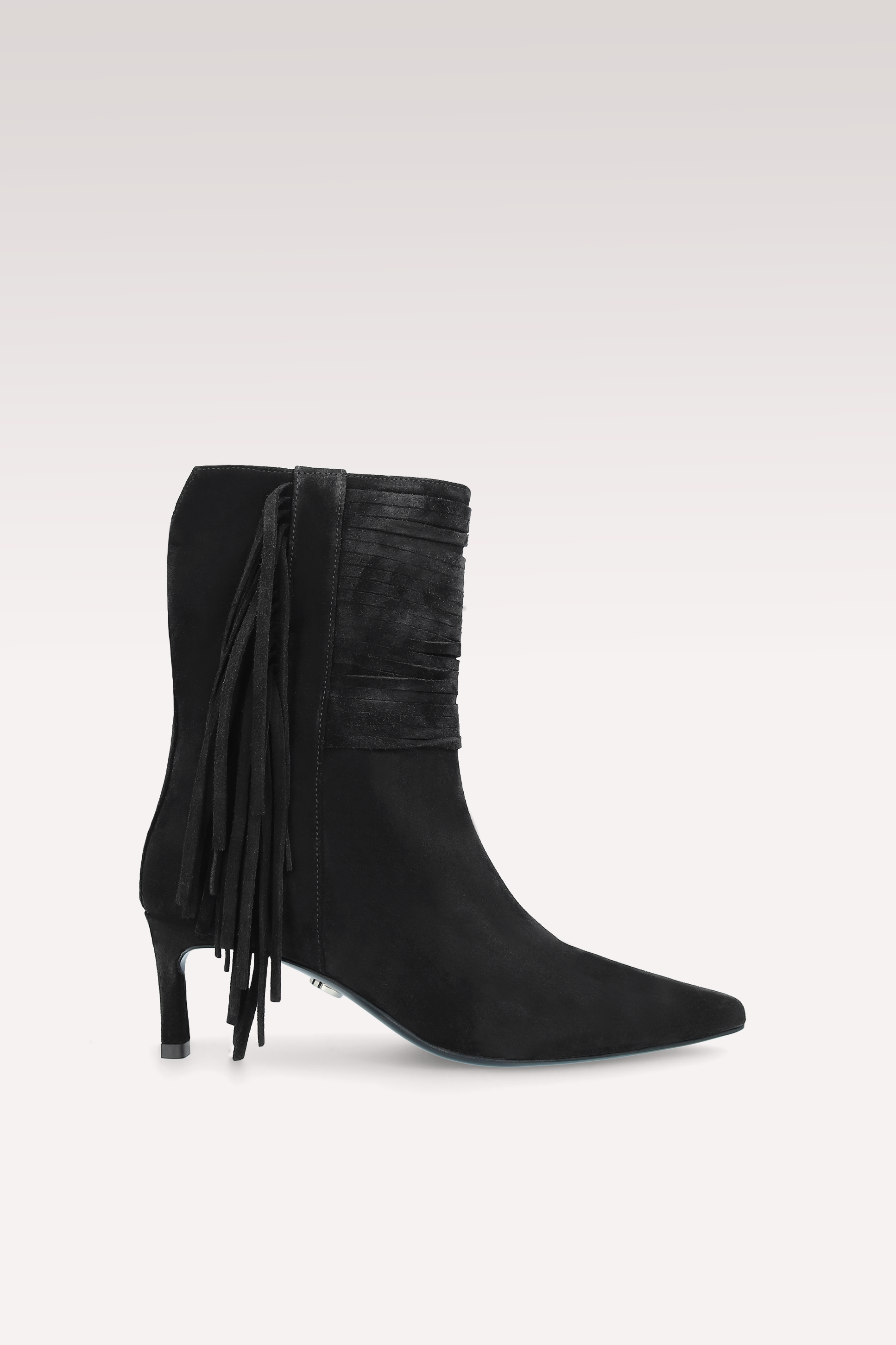 OPHELIA BLACK SUEDE LEATHER ANKLE BOOTS