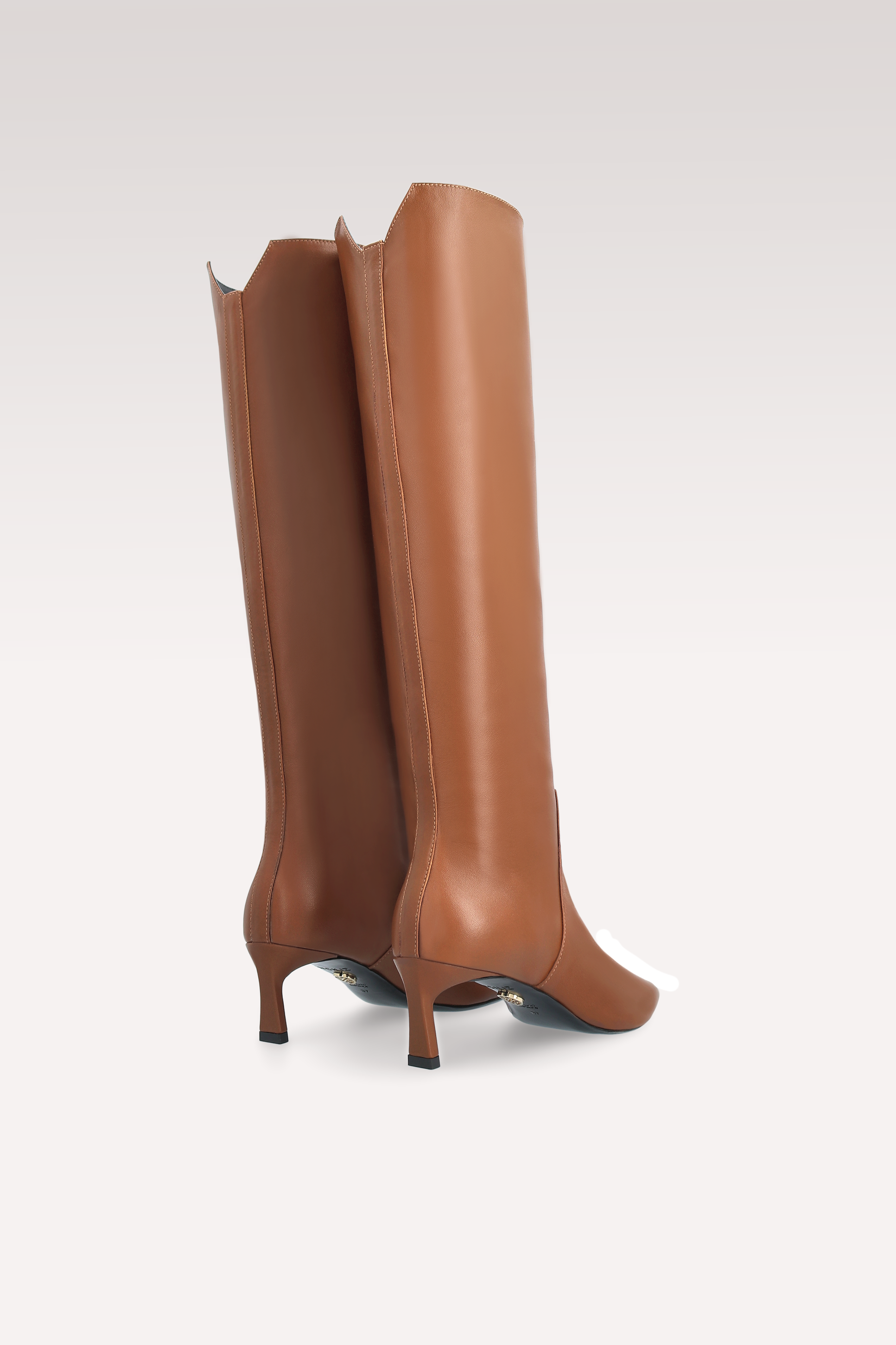 OLGA BROWN NAPPA LEATHER BOOTS