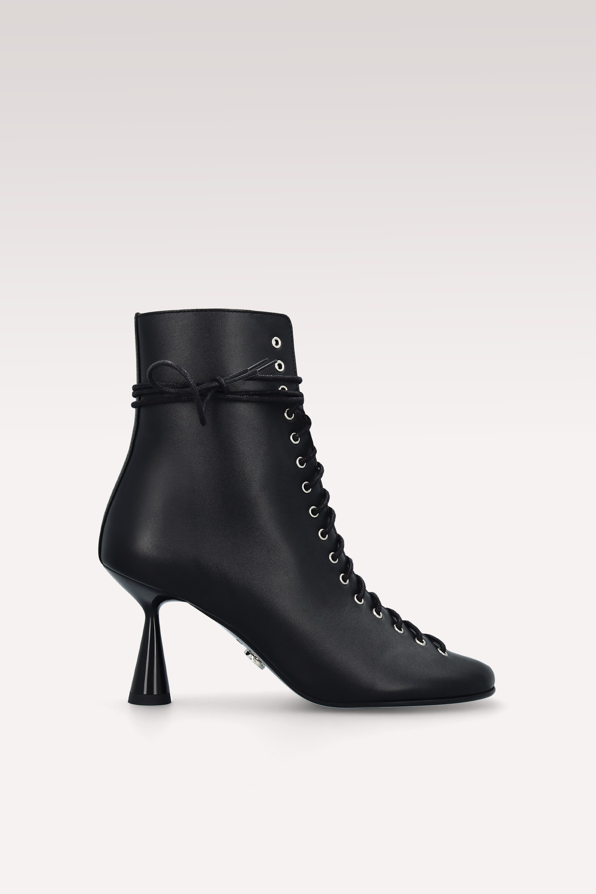 ZOE BLACK NAPPA LEATHER ANKLE BOOTS