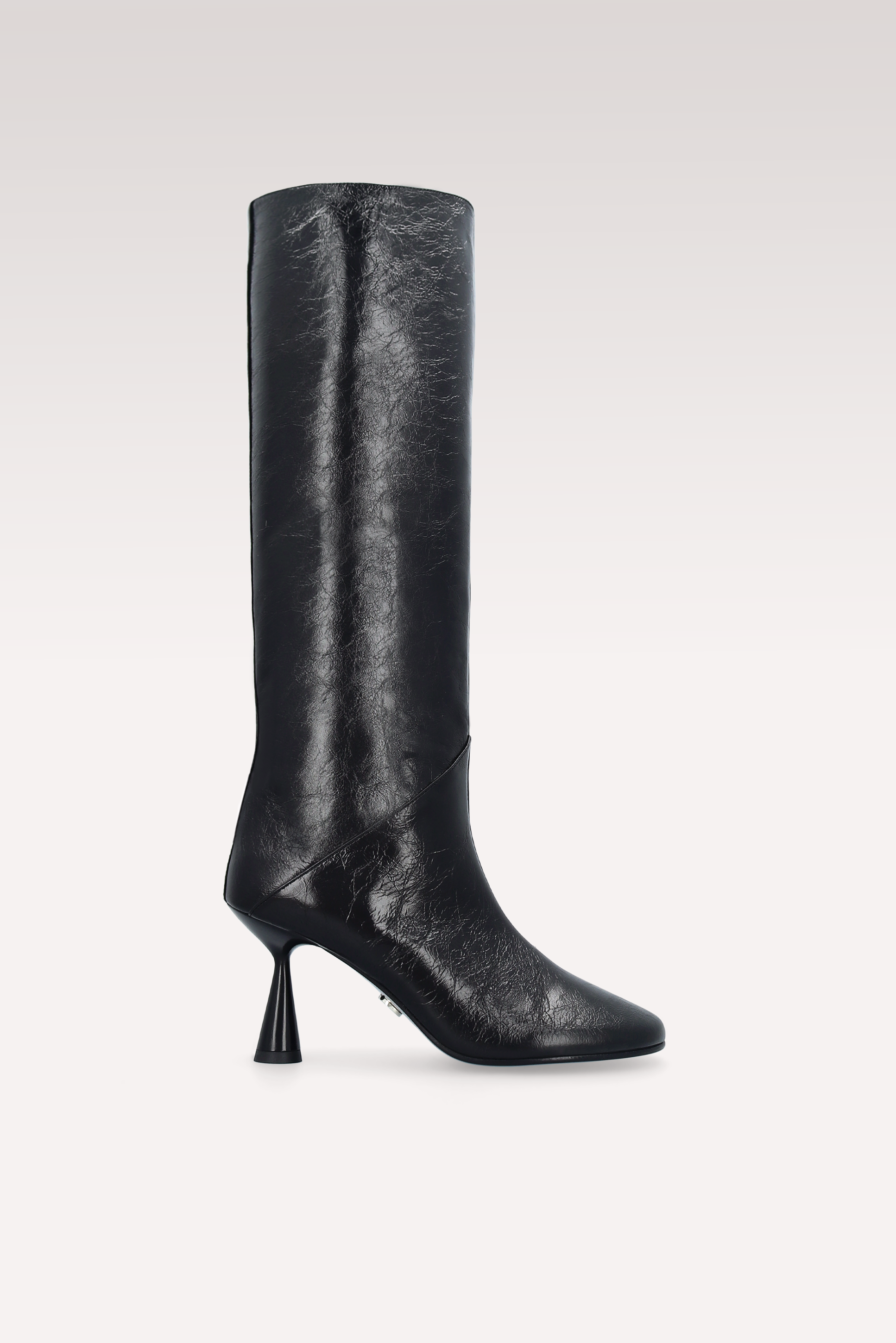 ZIGGY BLACK WRINKLED NAPPA LEATHER BOOTS