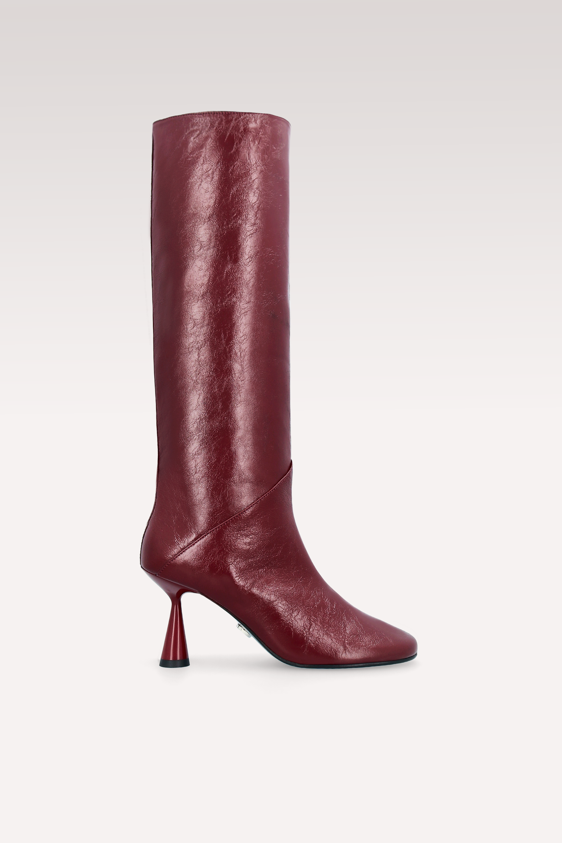 ZIGGY CHERRY WRINKLED NAPPA LEATHER BOOTS