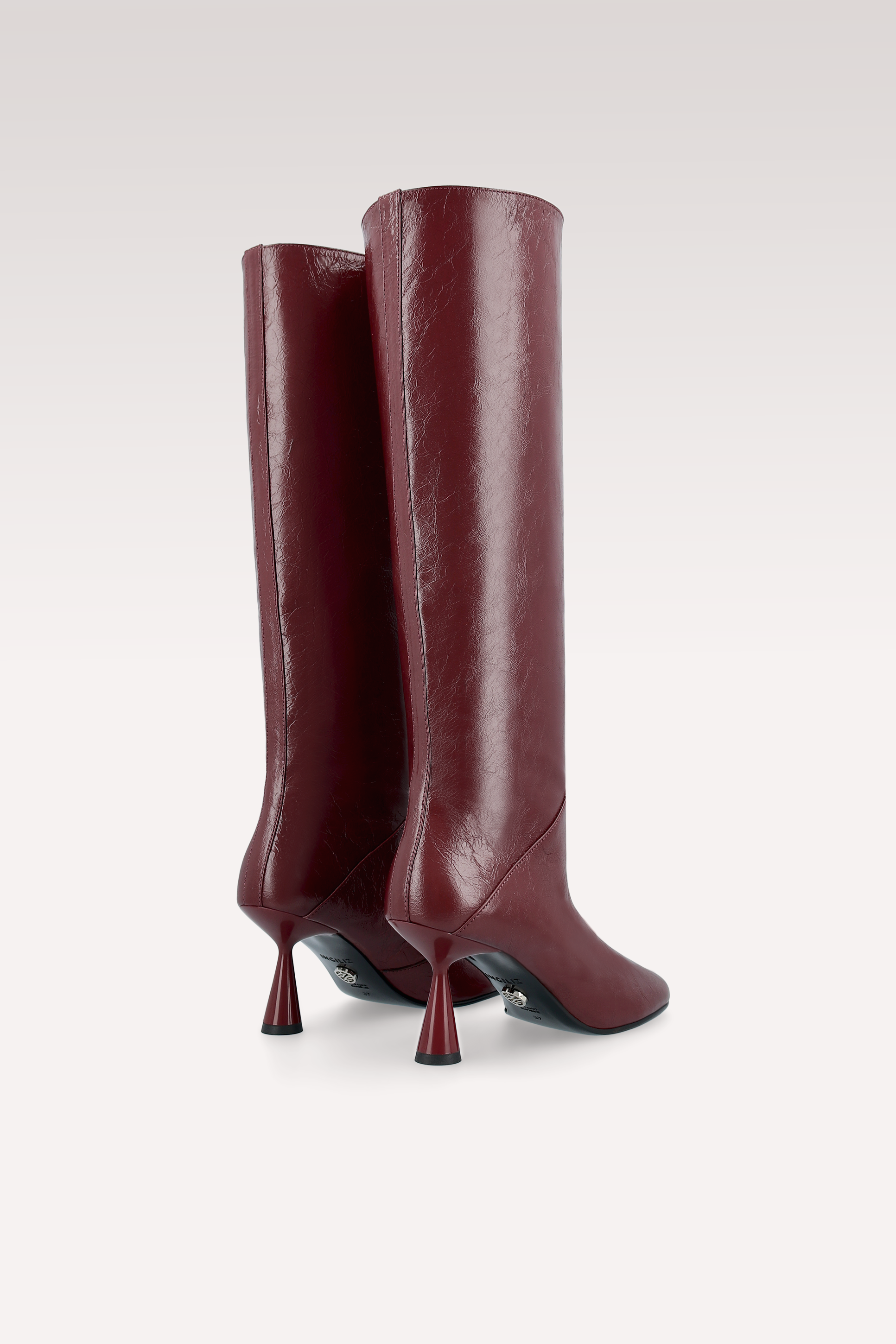 ZIGGY CHERRY WRINKLED NAPPA LEATHER BOOTS