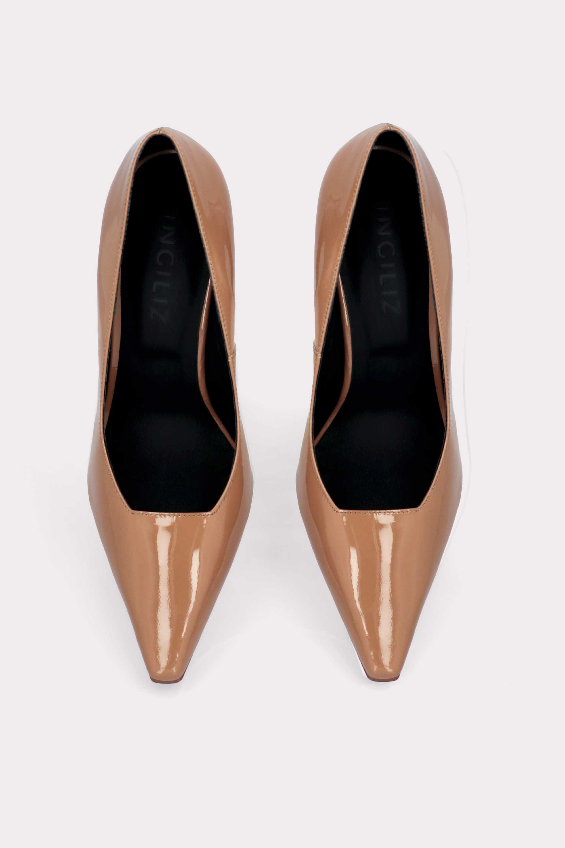 NAOMI SKIN PATENT LEATHER PUMPS