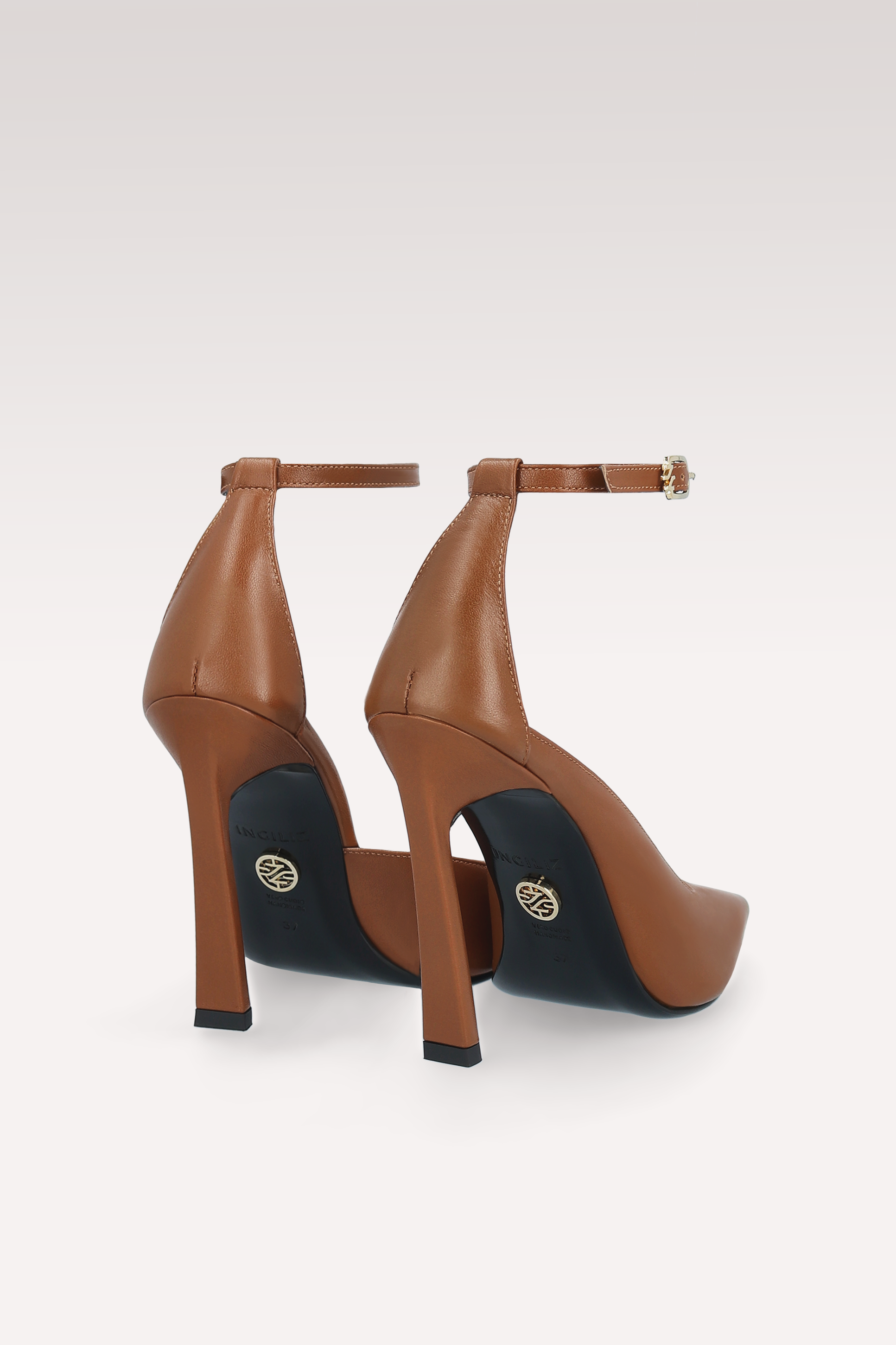 NORA BROWN NAPPA LEATHER PUMPS