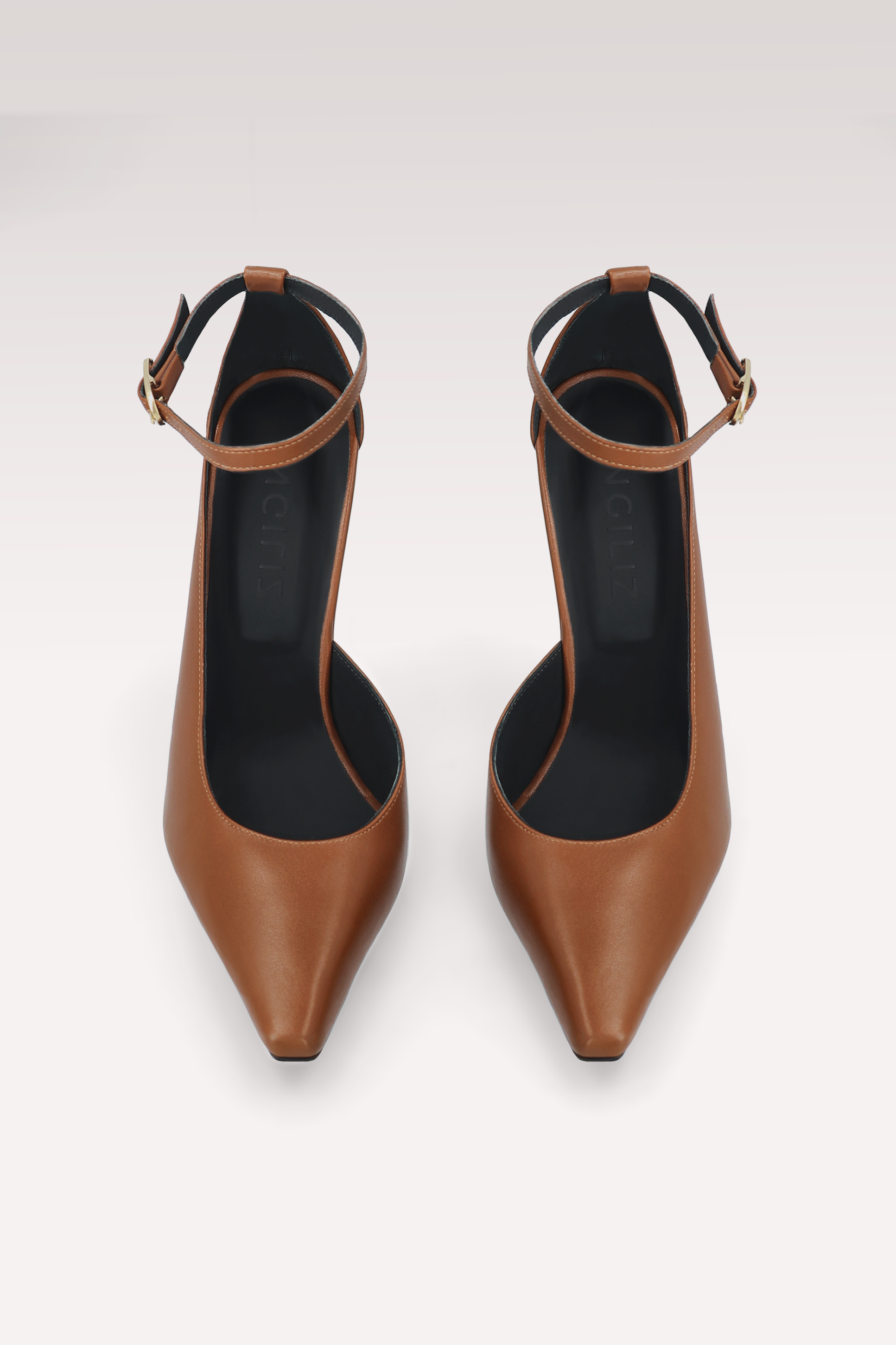 NORA BROWN NAPPA LEATHER PUMPS AND KENNIE REVERSABLE BELT