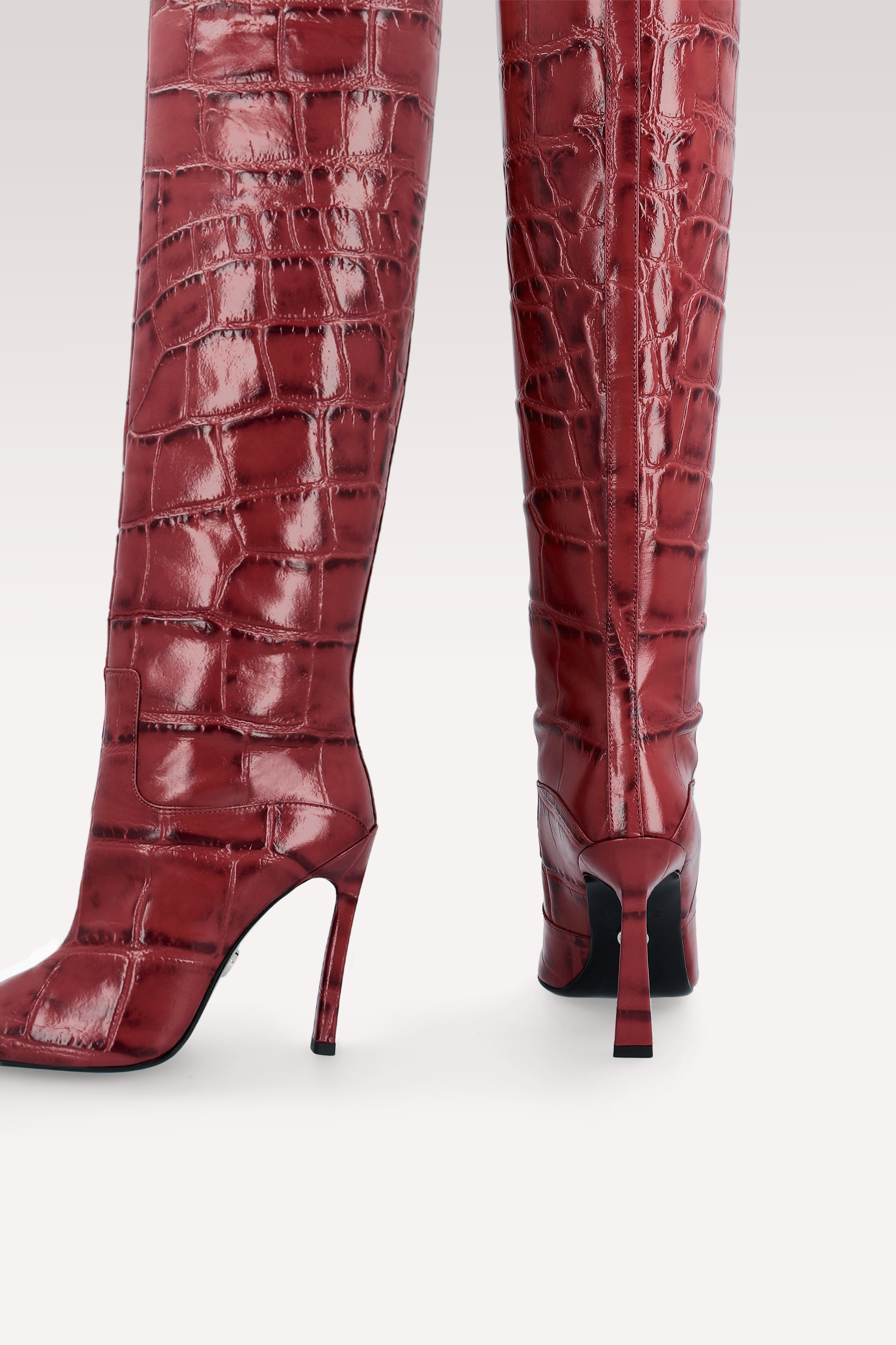 STIVALI NATALIE CHERY IN PELLE STAMPATA COCCO