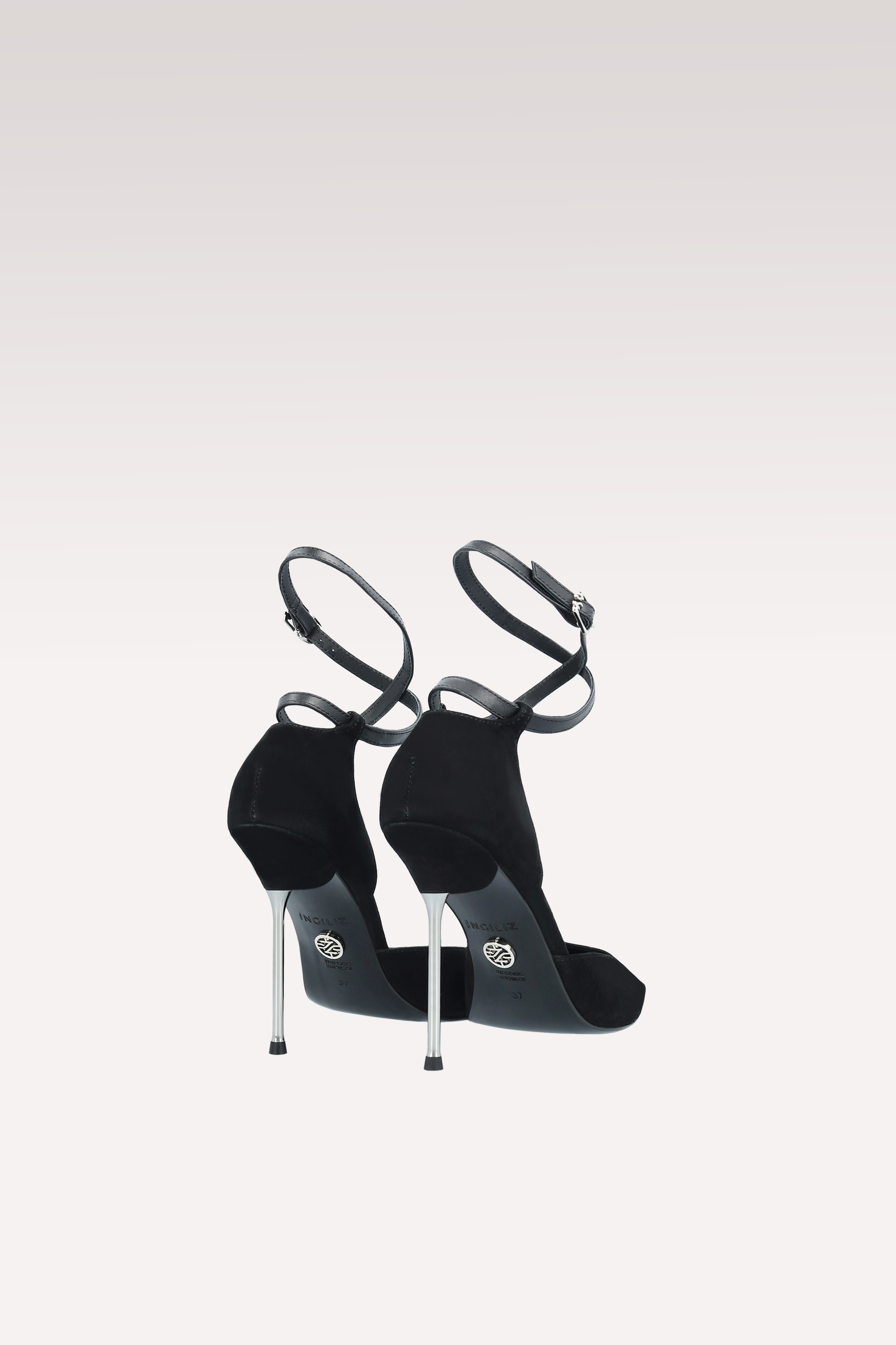 STAR BLACK SUEDE LEATHER PUMPS