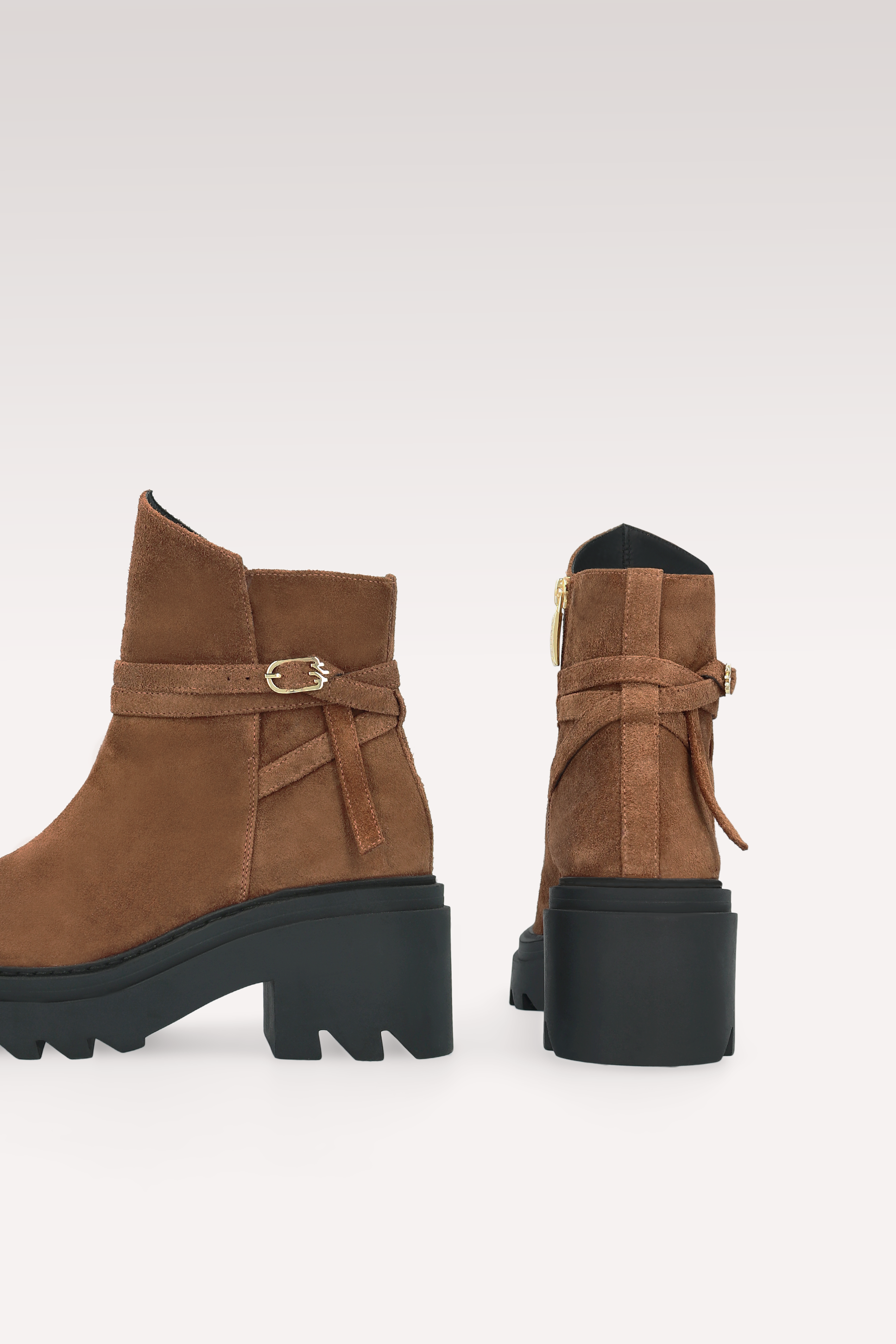 STIVALETTI VANESSA IN PELLE SCAMOSCIATA MARRONE