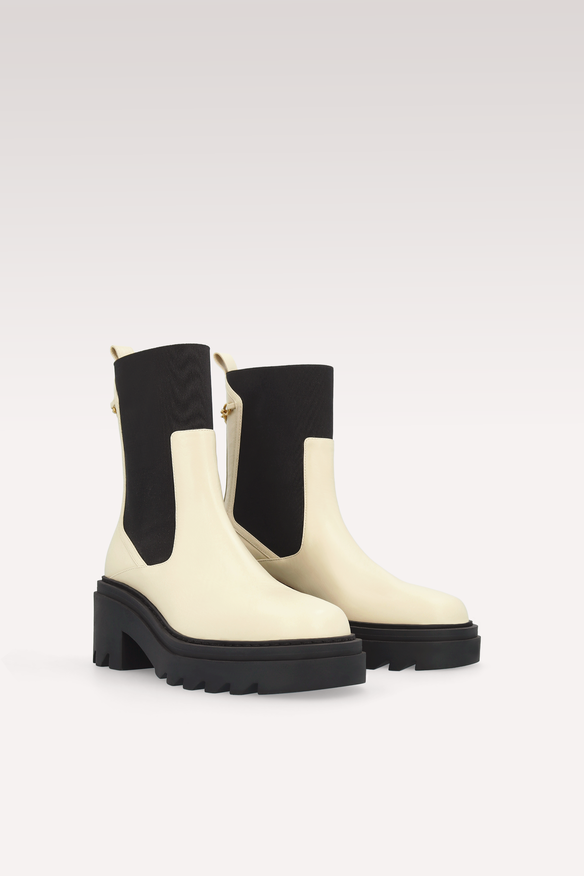 VERA TOFU NAPPA LEATHER ANKLE BOOTS