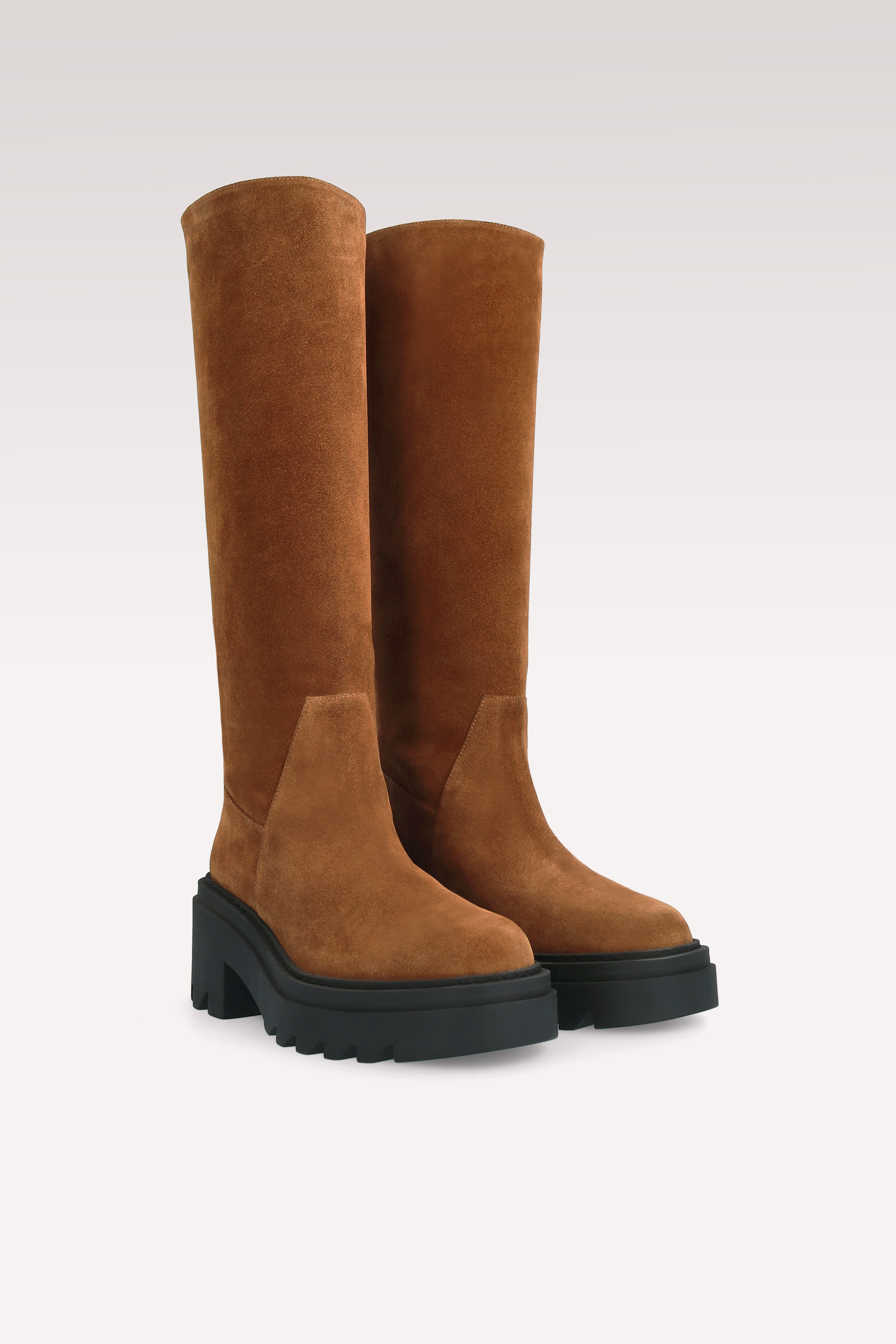 VIVIAN BROWN SUEDE LEATHER BOOTS