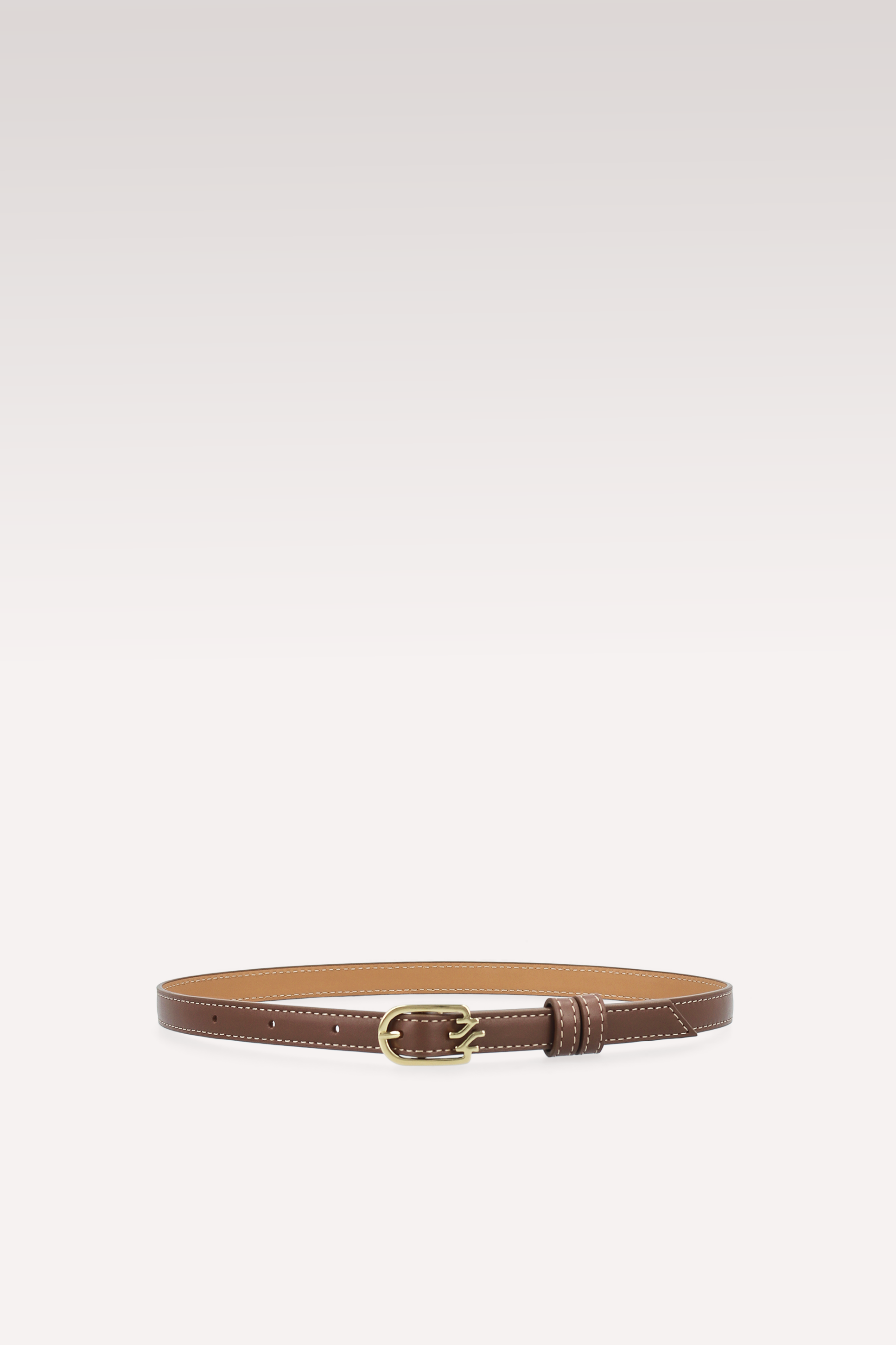JULIE CHESTNUT NAPPA LEATHER BELT