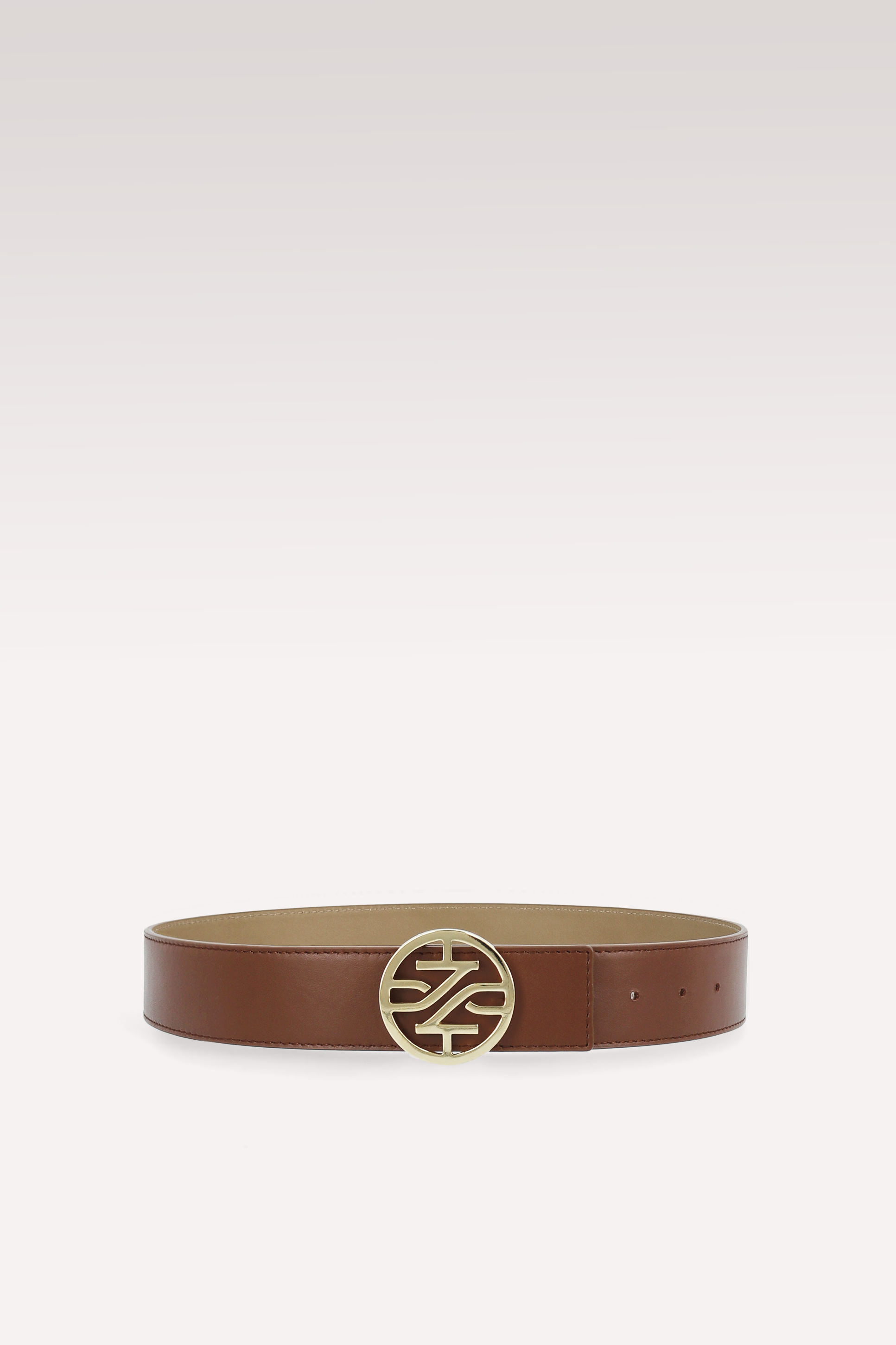 KENNIE BROWN NAPPA LEATHER AND OLIVE NAPPA LEATHER BELT