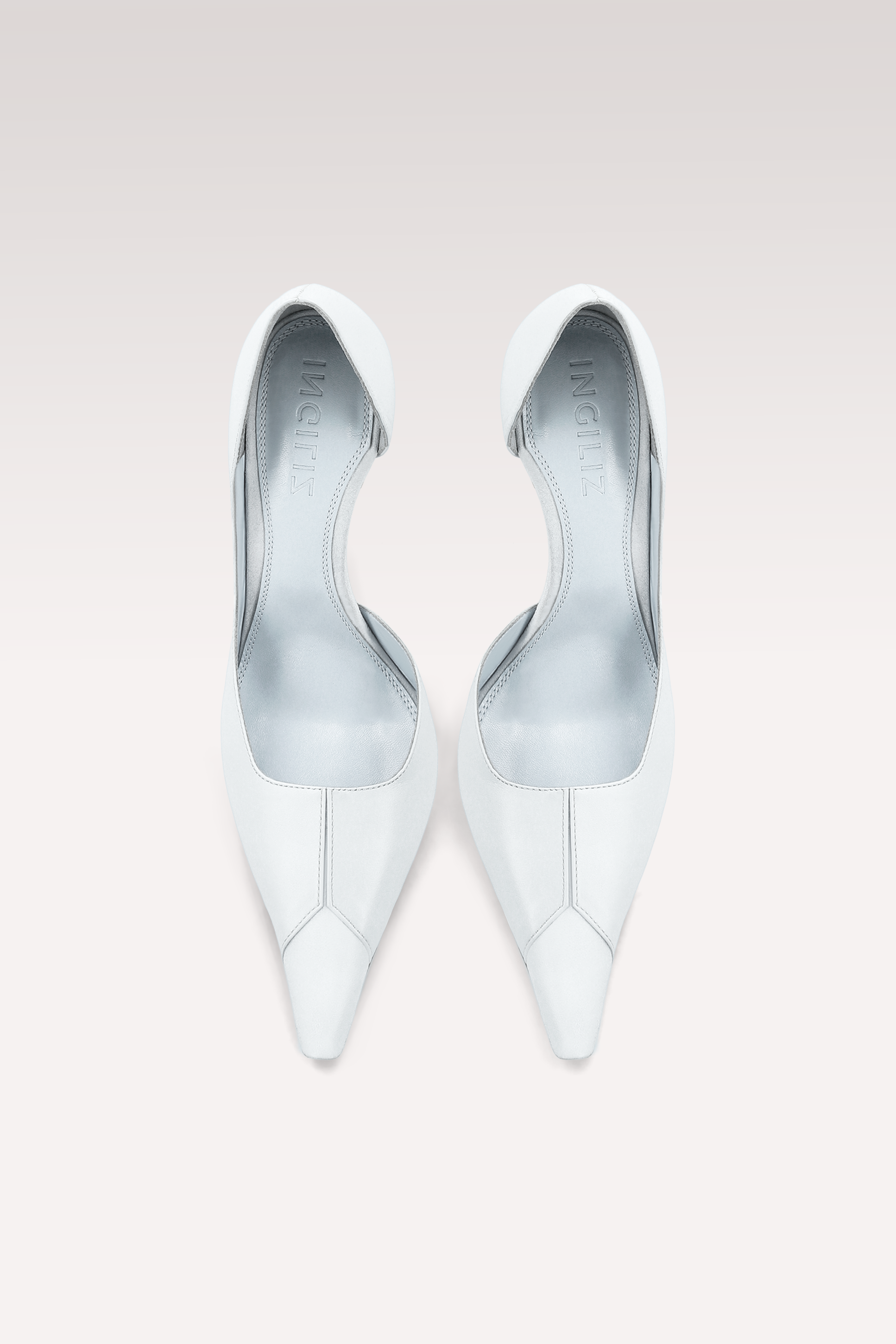 VESPER PORCELAIN WHITE LEATHER PUMPS