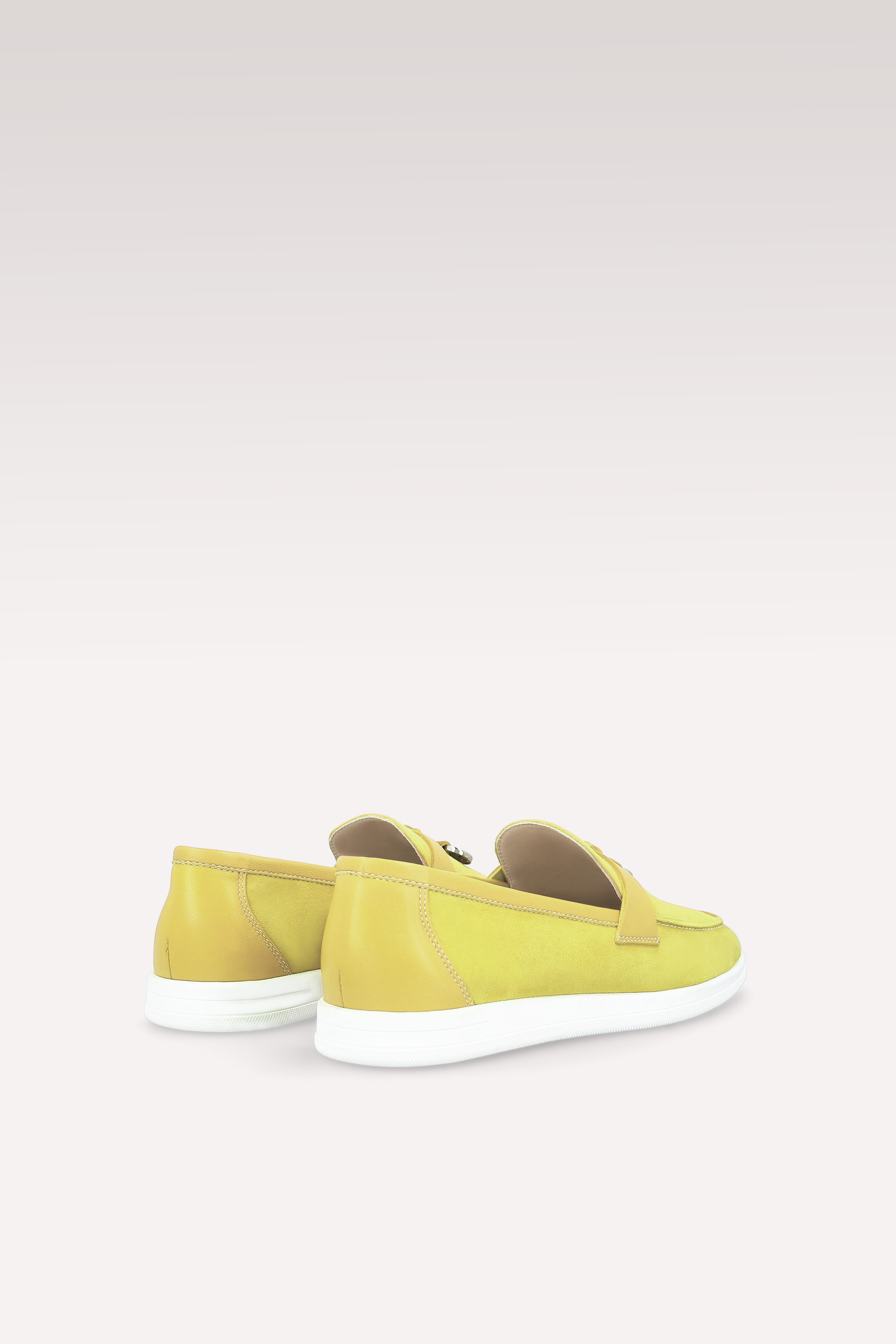 MOCASSINI PRIVE IN SUEDE E PELLE GIALLI