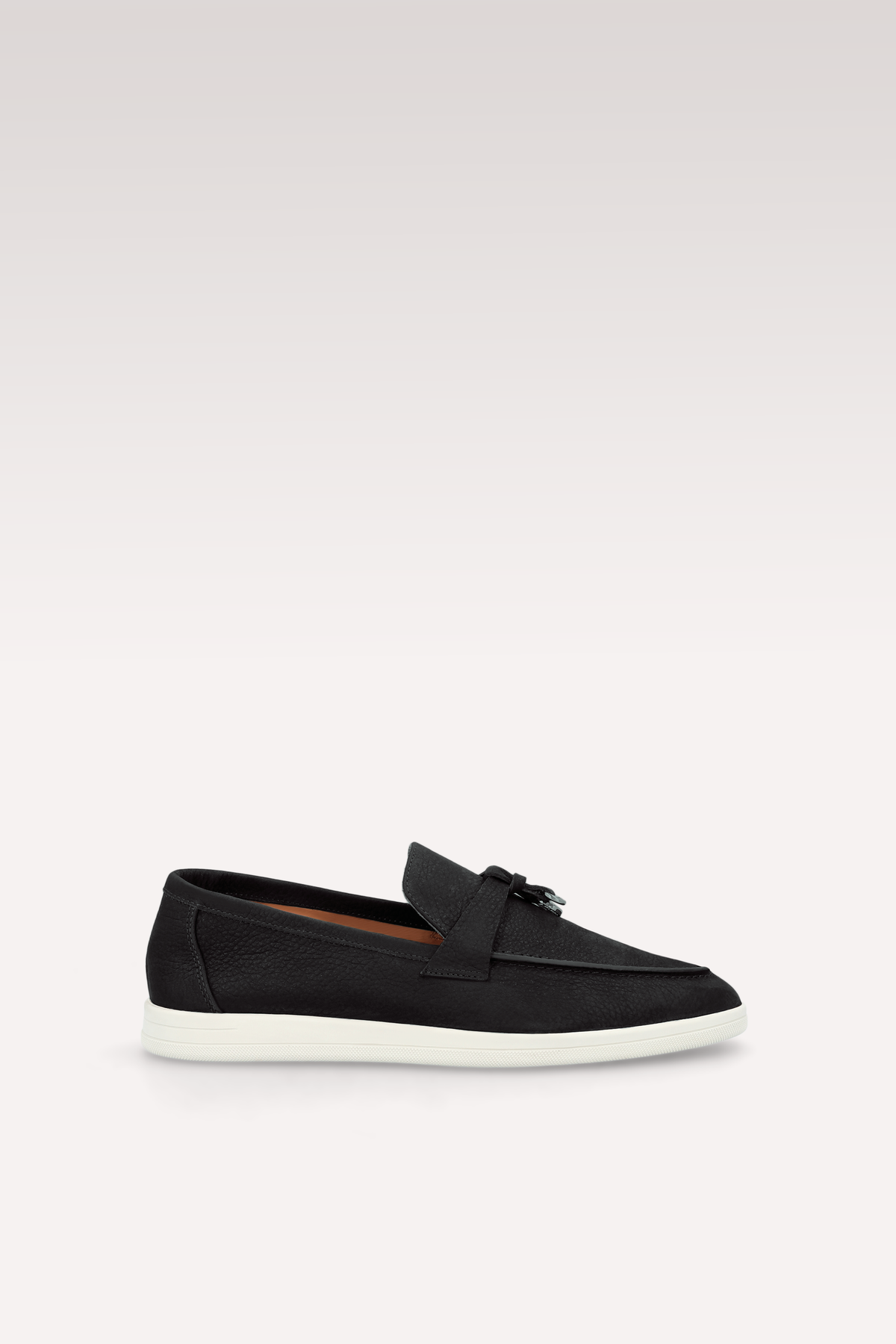 PRIVE BLACK GRAIN LEATHER LOAFERS