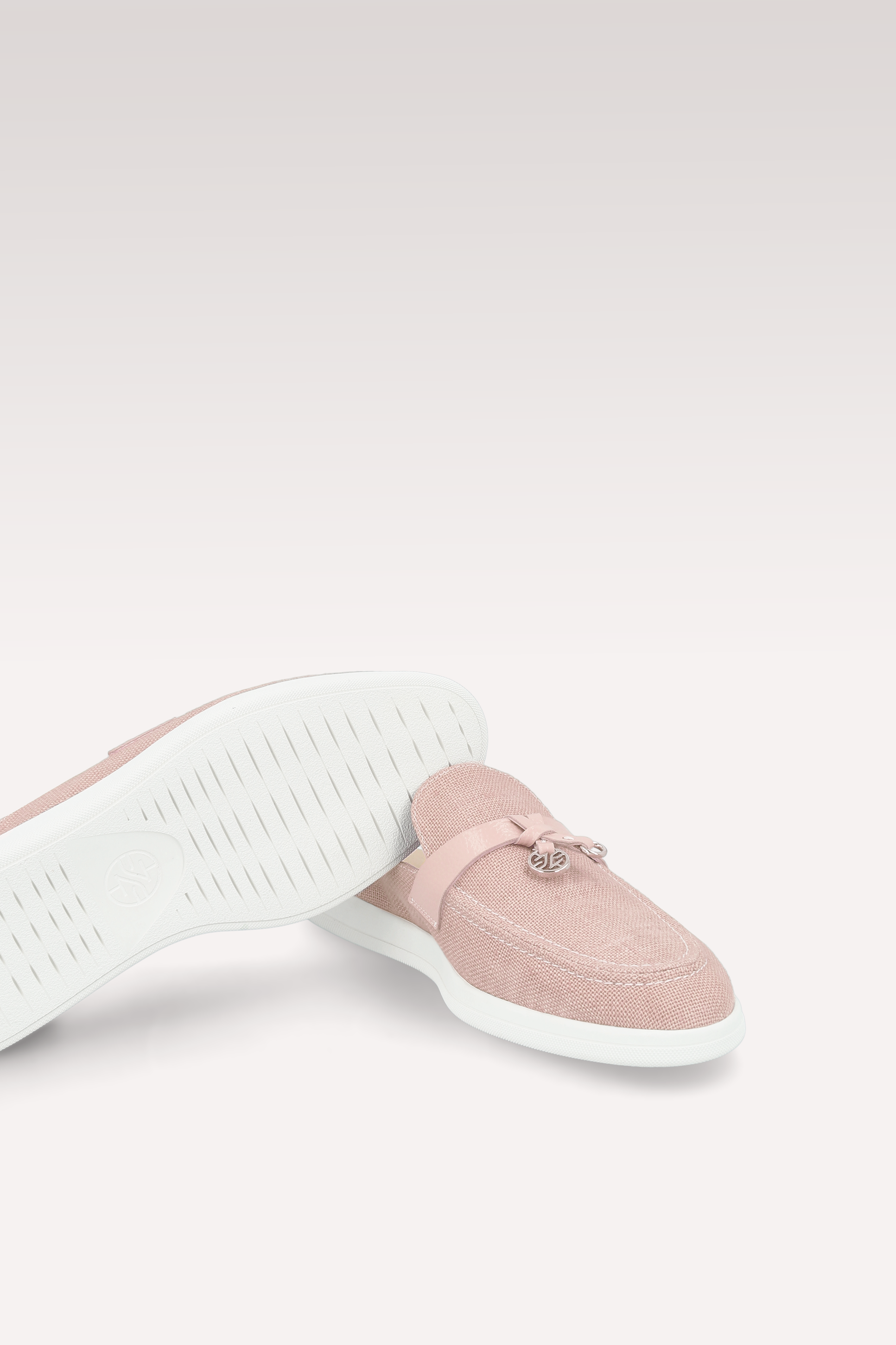ECLAT PINK LINEN MULES