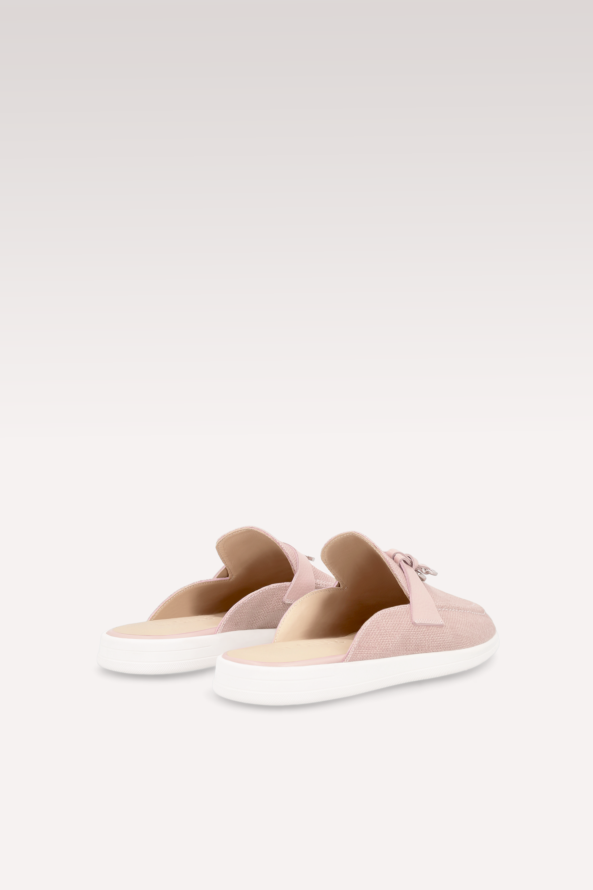 ECLAT PINK LINEN MULES